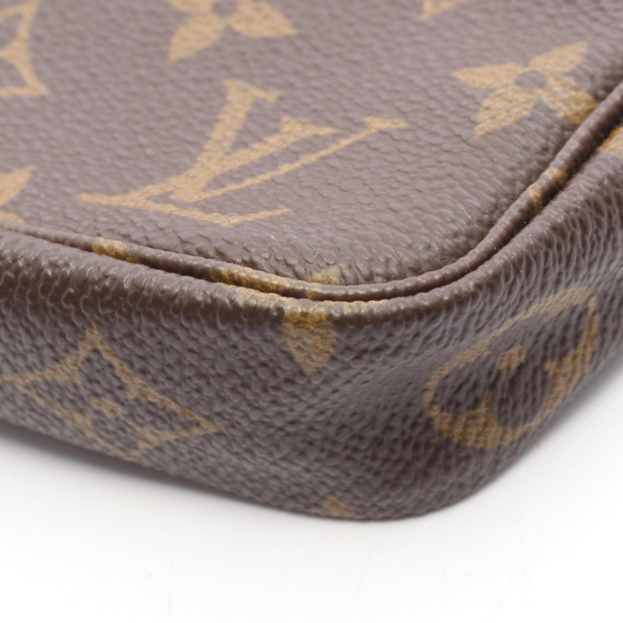 Louis Vuitton Monogram Brown Coated Canvas Leather Handbag (Pre-Owned)