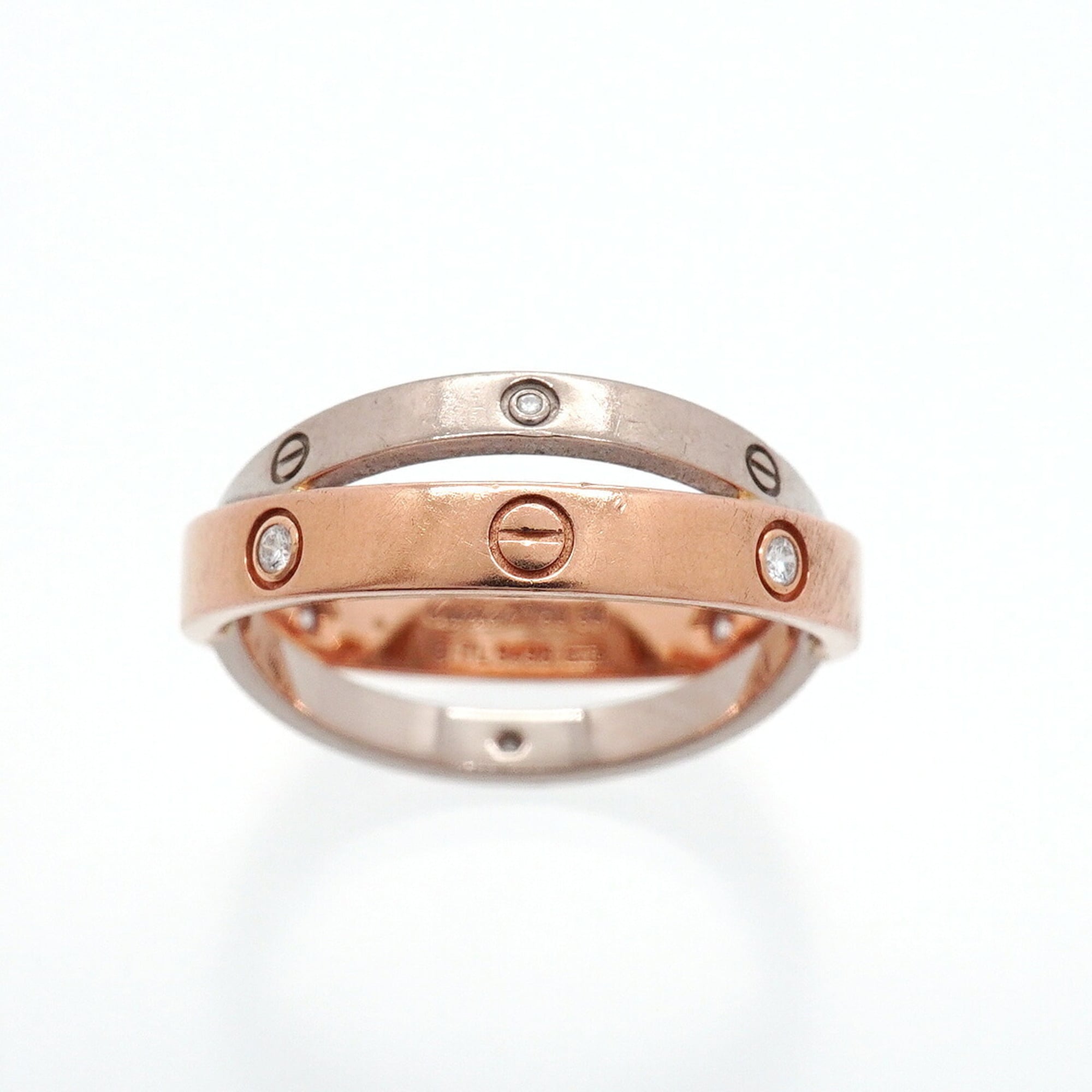 Cartier Pink Gold (18K) White Gold (18K) Band Ring (Pre-Owned)