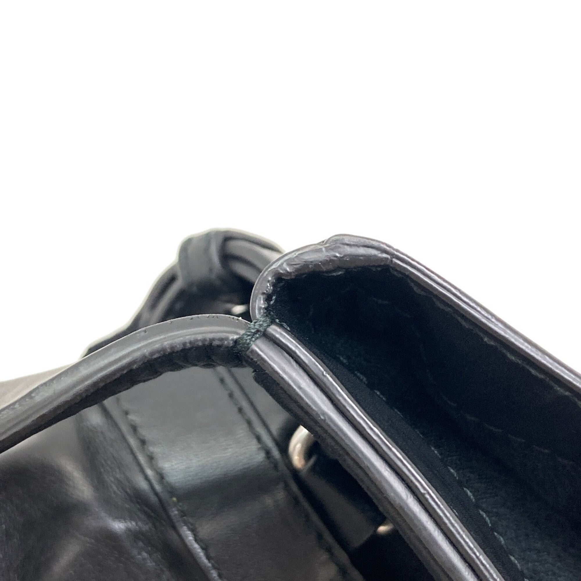 Bottega Veneta Black Leather Shoulder Bag (Pre-Owned)