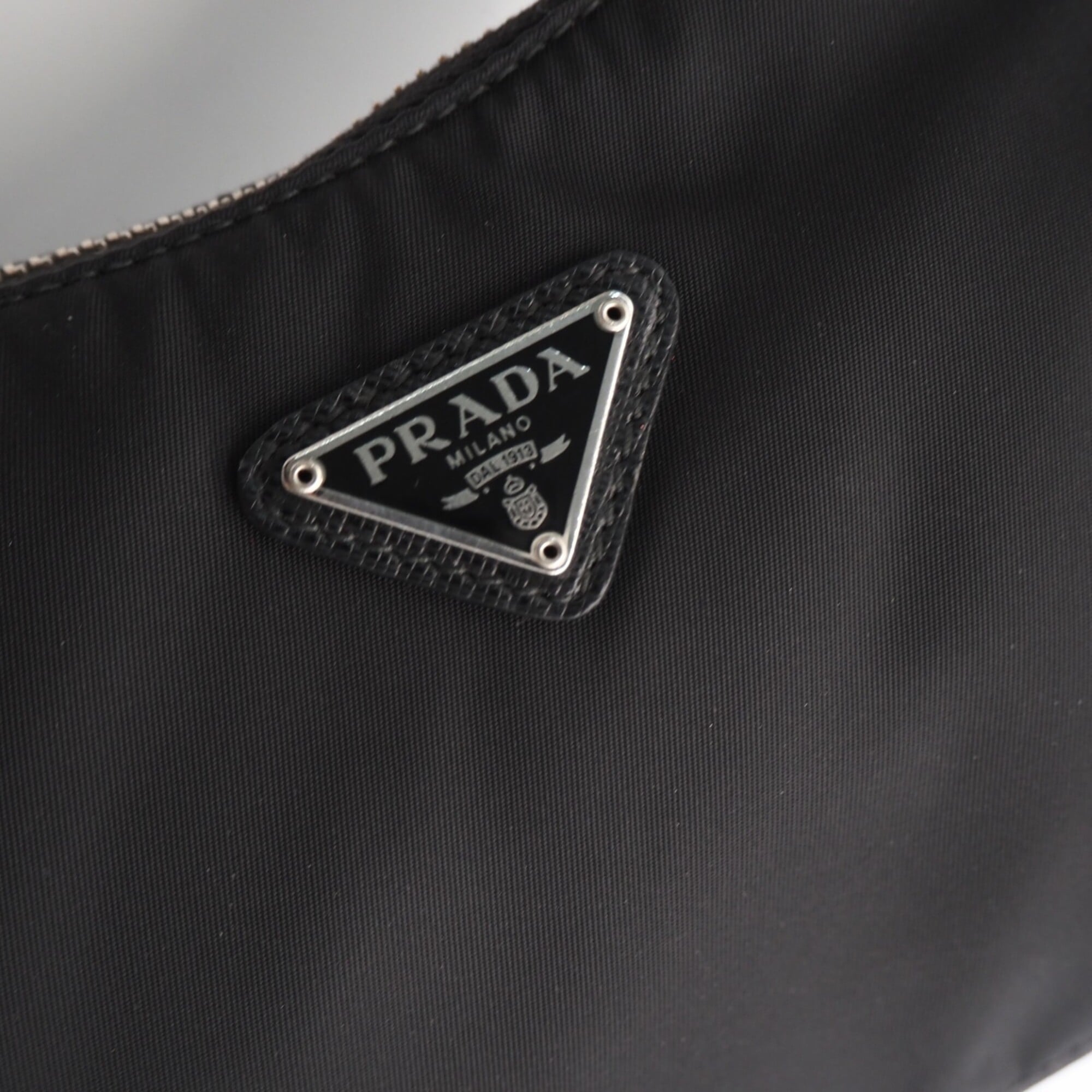 Prada Black Nylon Pouch Shoulder Bag (Pre-Owned)