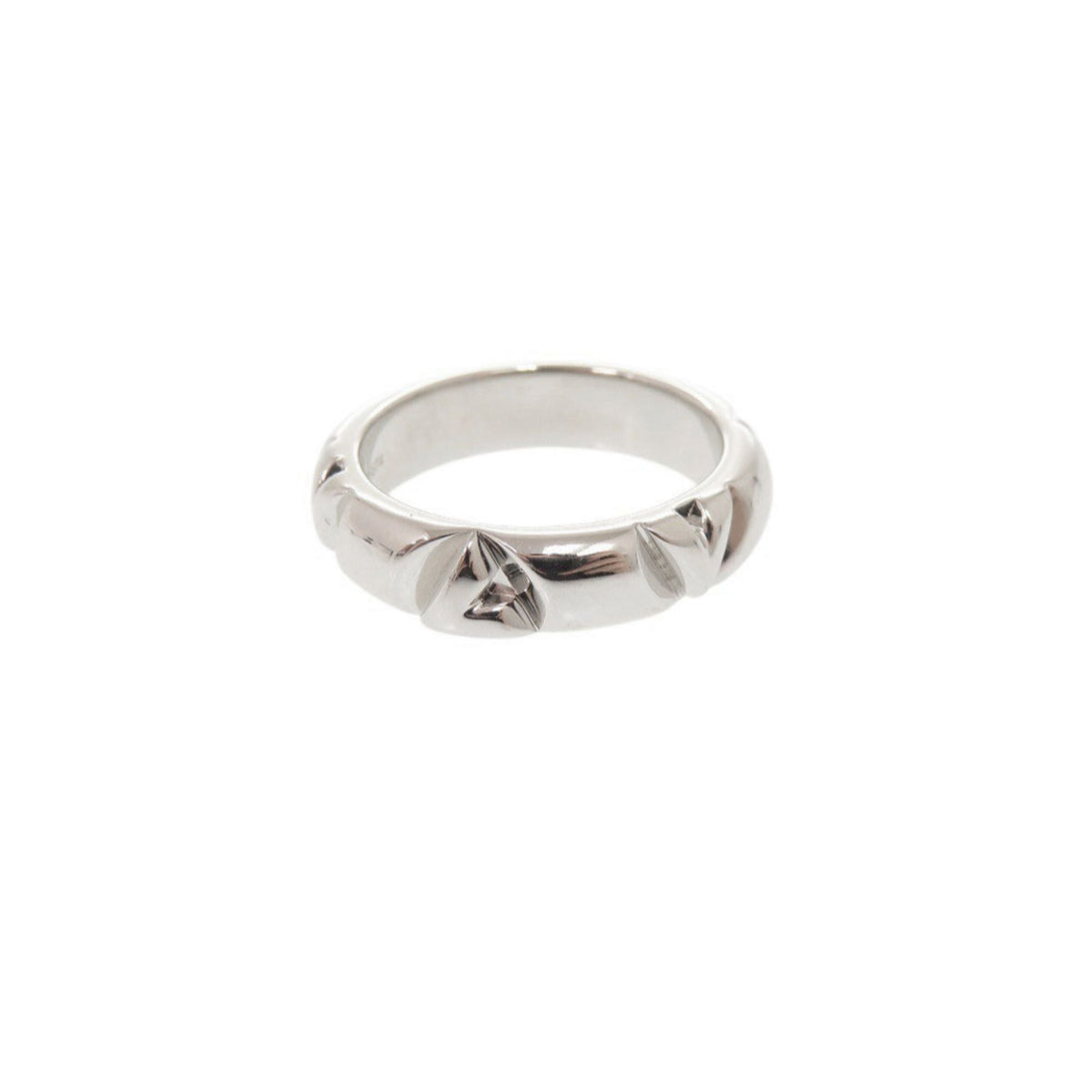 Louis Vuitton White Gold White Gold (18K) Band Ring (Pre-Owned)