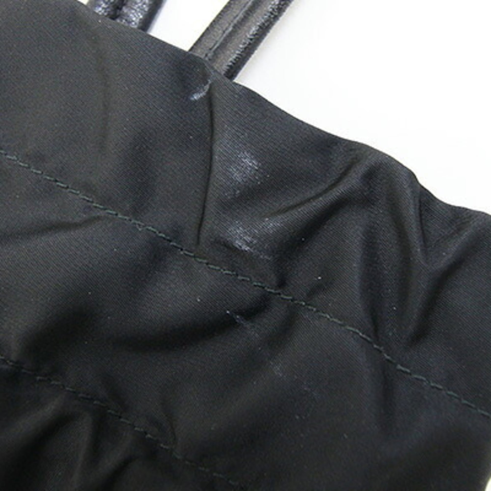 Prada Black Nero Leather Nylon Tote Bag (Pre-Owned)