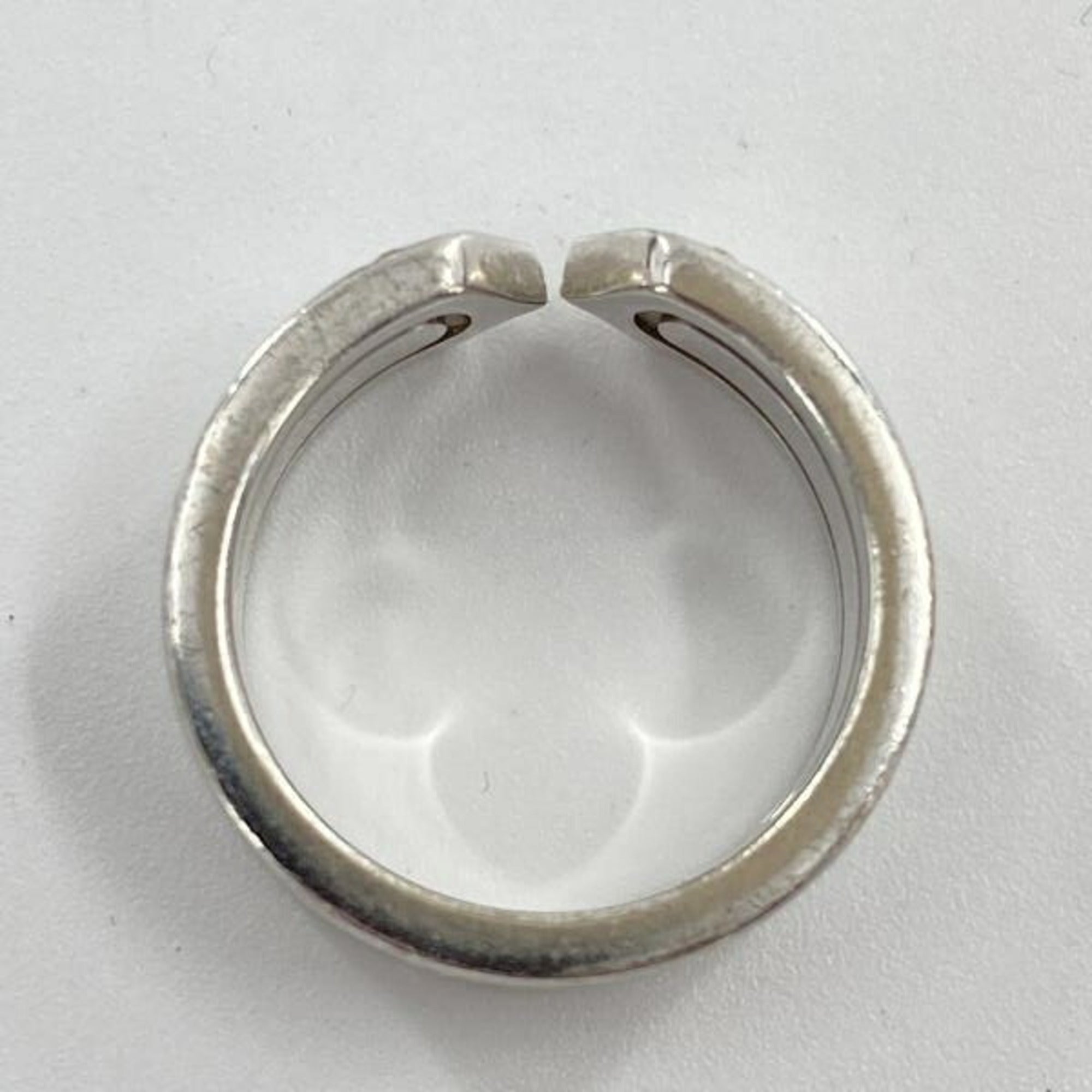 Cartier C2 Silver White Gold (18K) Band Ring (Pre-Owned)