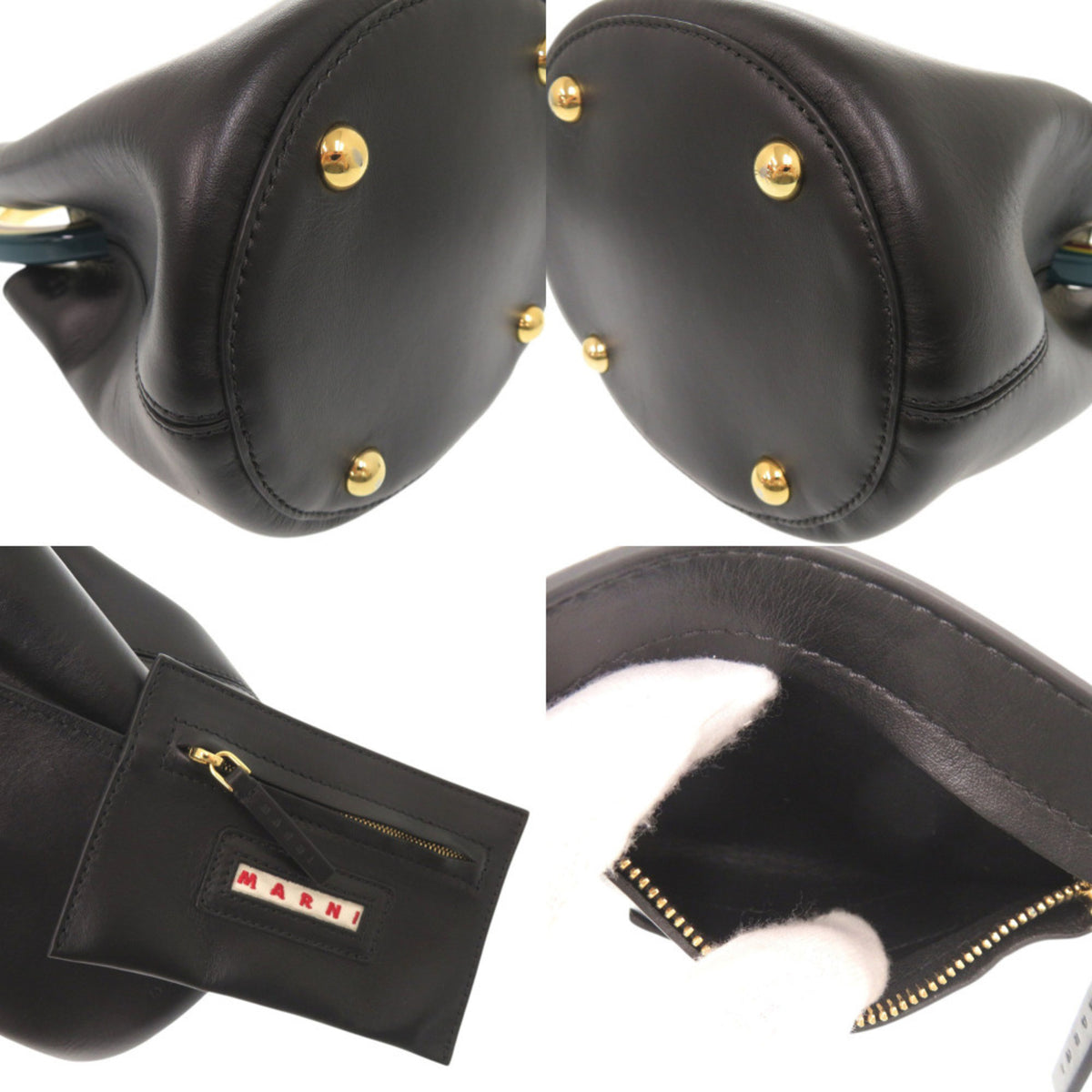 Marni Black Leather Handbag Shoulder Bag (Pre-Owned)