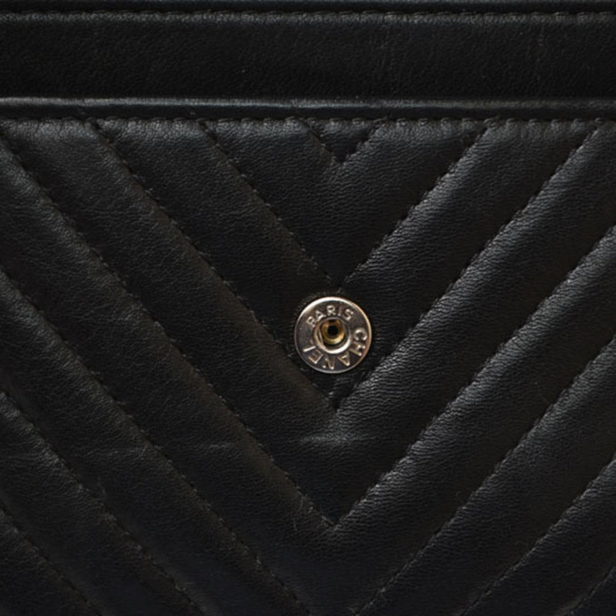 Chanel Black Leather Wallet (Bi-Fold) (Pre-Owned)
