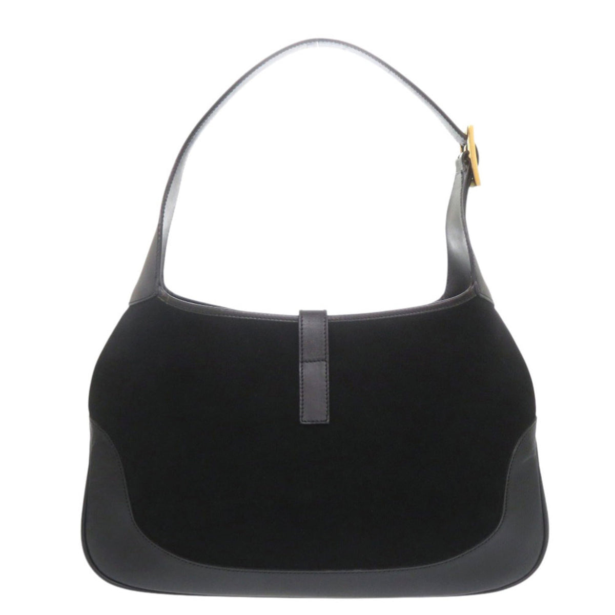 Gucci Black Suede Leather Handbag Shoulder Bag (Pre-Owned)