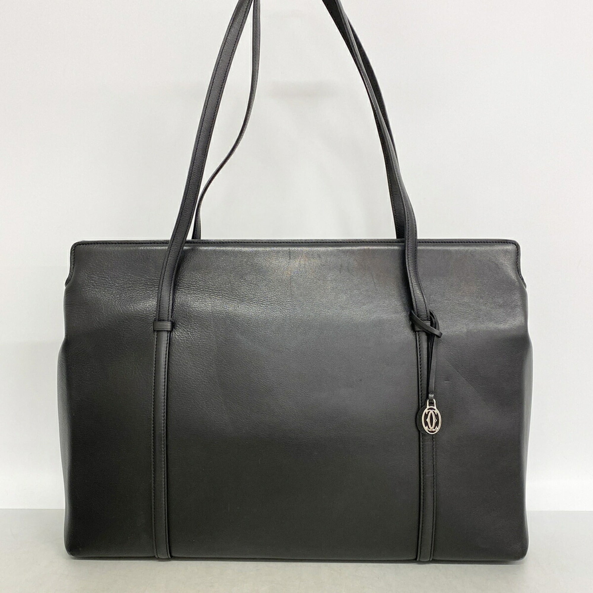 Cartier Black Leather Tote Bag (Pre-Owned)