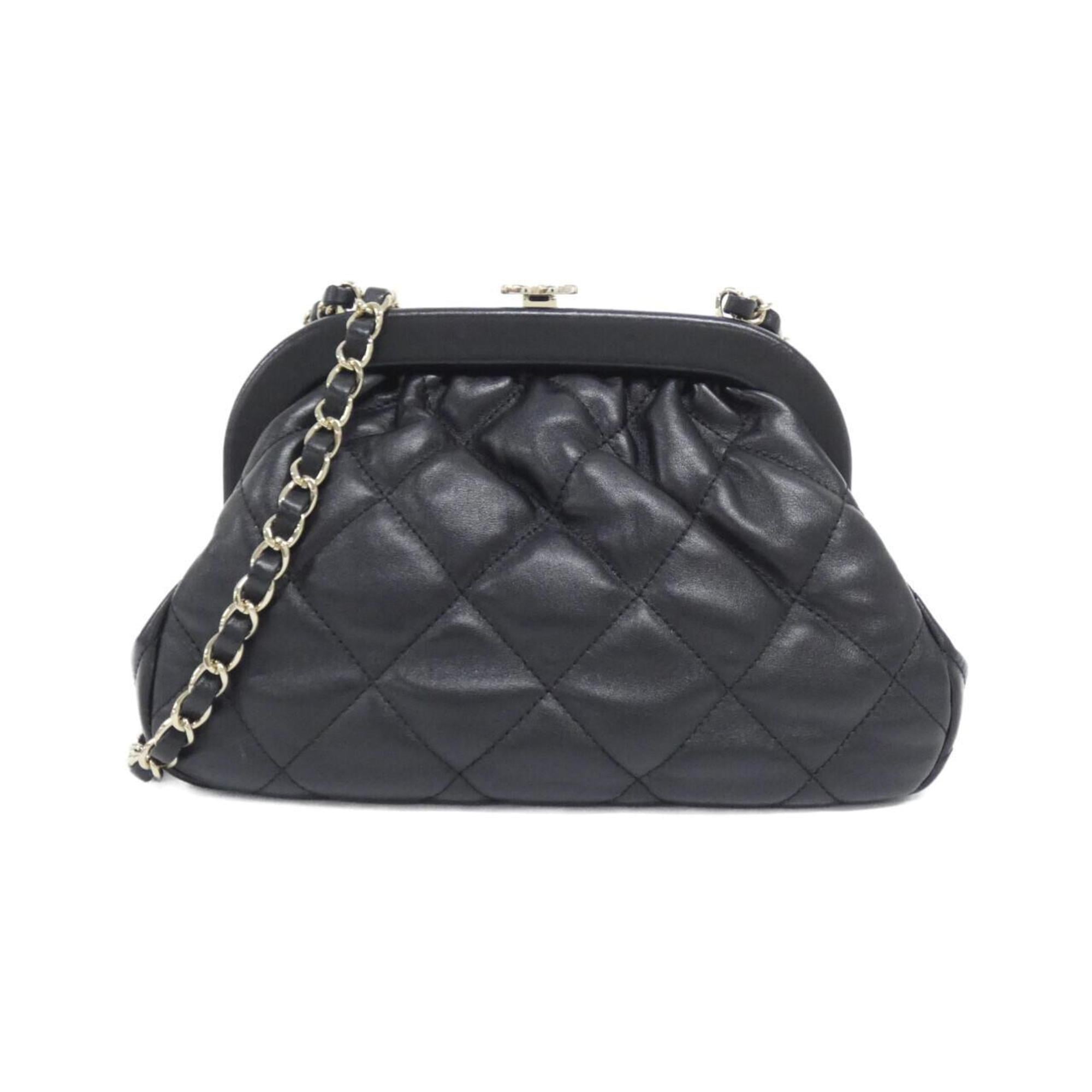 Chanel Black Leather Shoulder Bag (Pre-Owned)