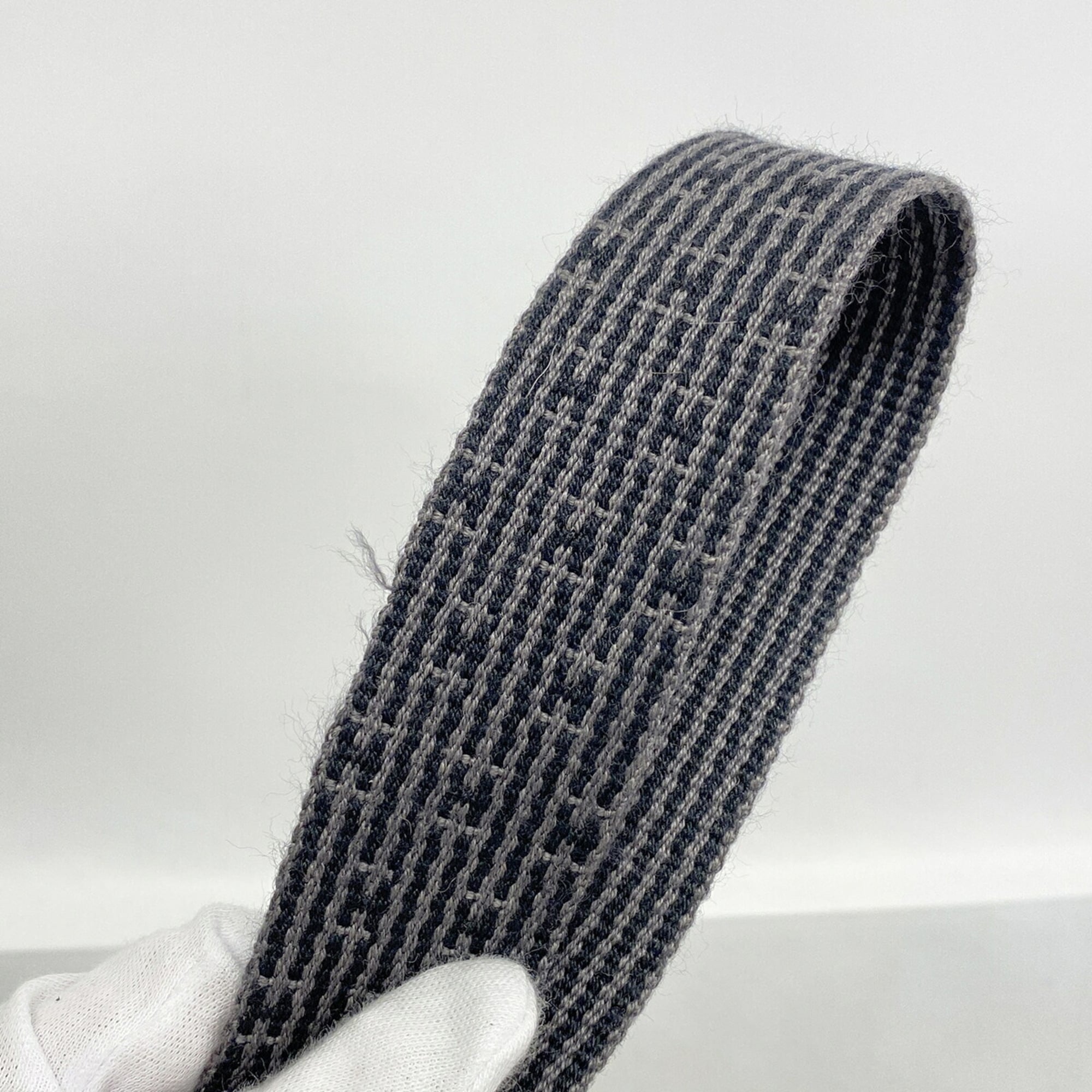 Hermes Gray Nylon Shoulder Bag (Pre-Owned)