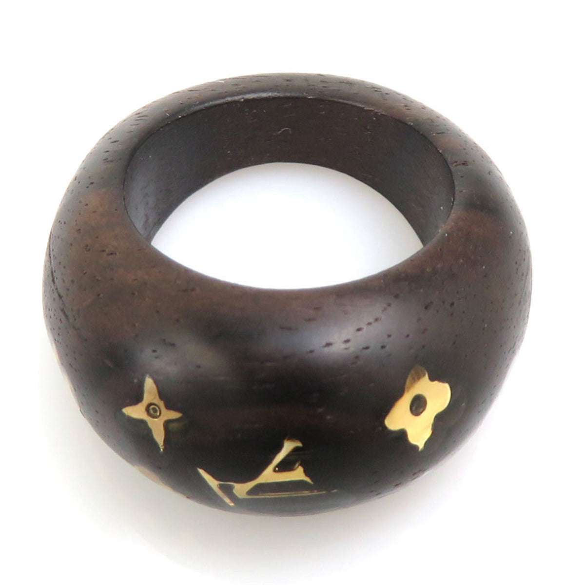 Louis Vuitton Brown Wood Band Ring (Pre-Owned)