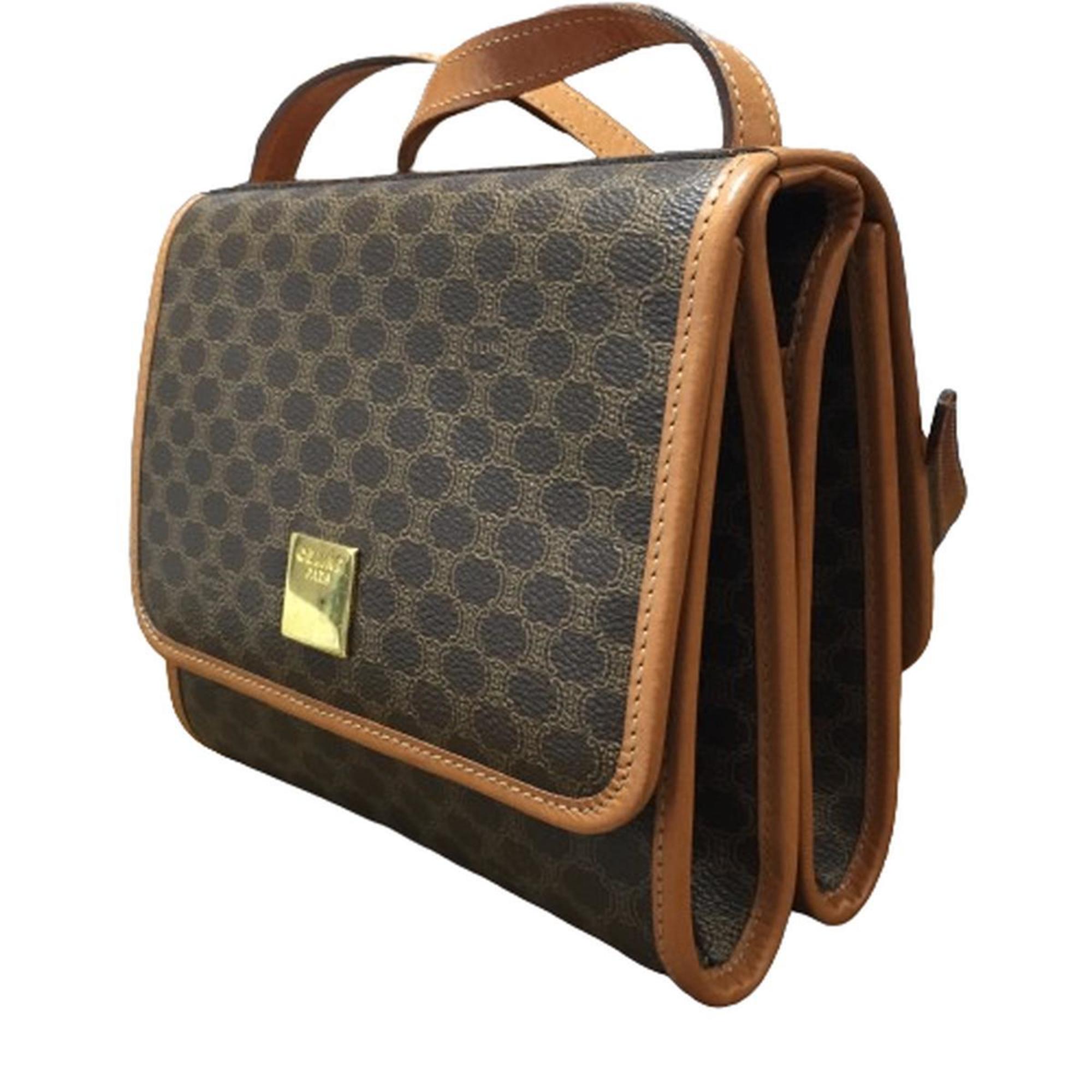 Celine Brown Pvc Leather Shoulder Bag (Pre-Owned)
