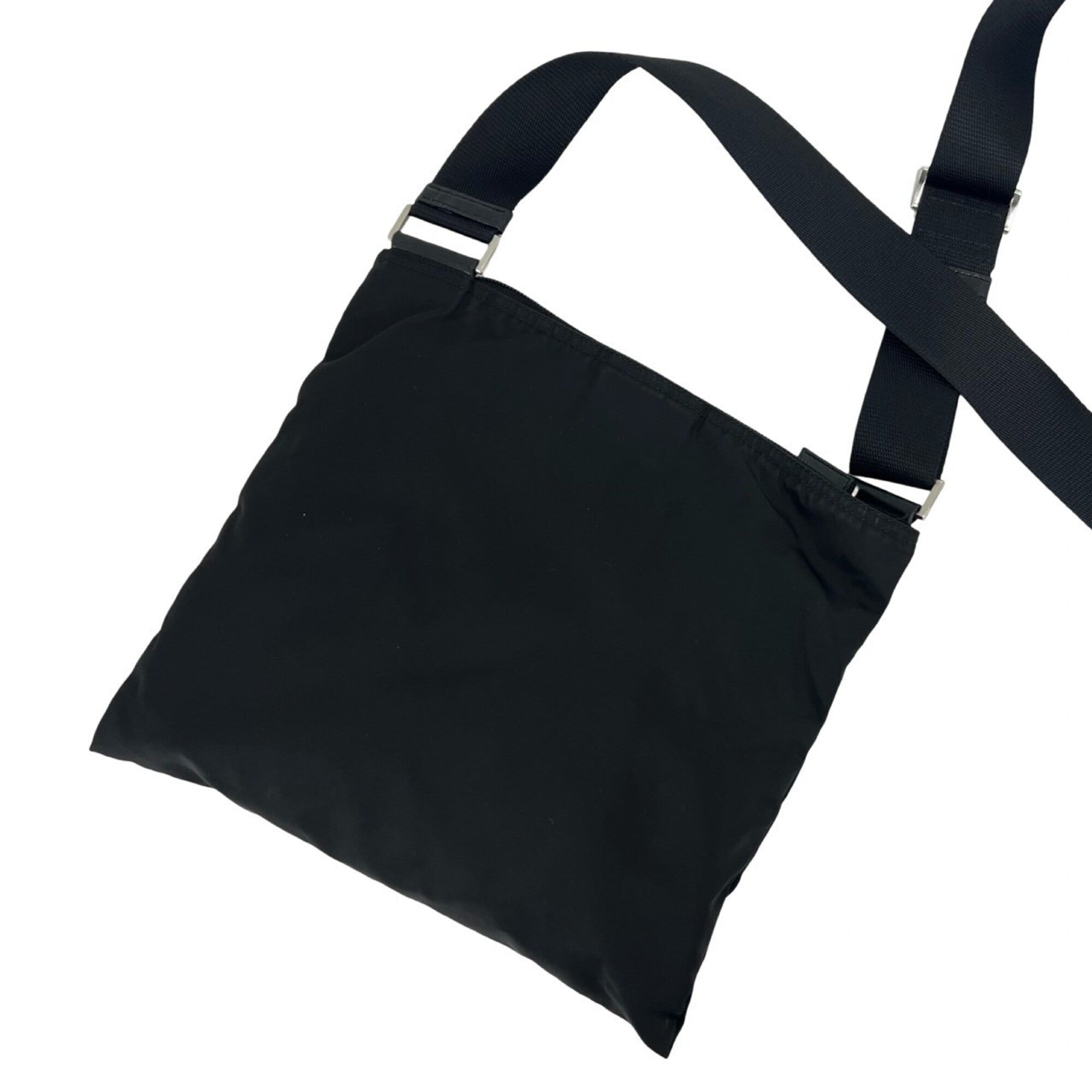 Prada Black Nylon Pochette Shoulder Bag (Pre-Owned)