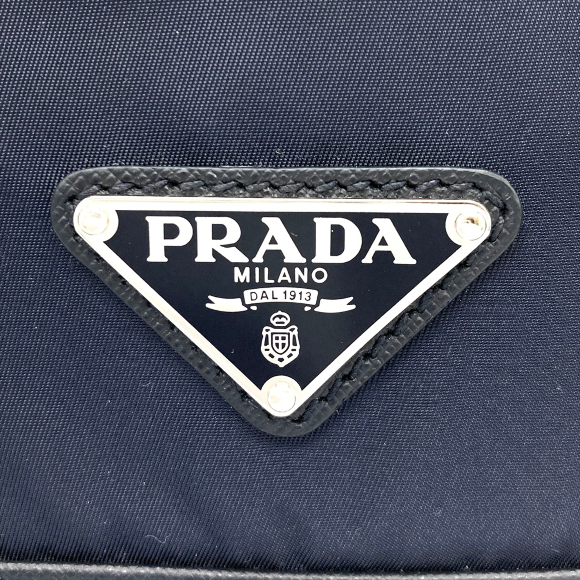 Prada Navy Nylon Shoulder Bag (Pre-Owned)