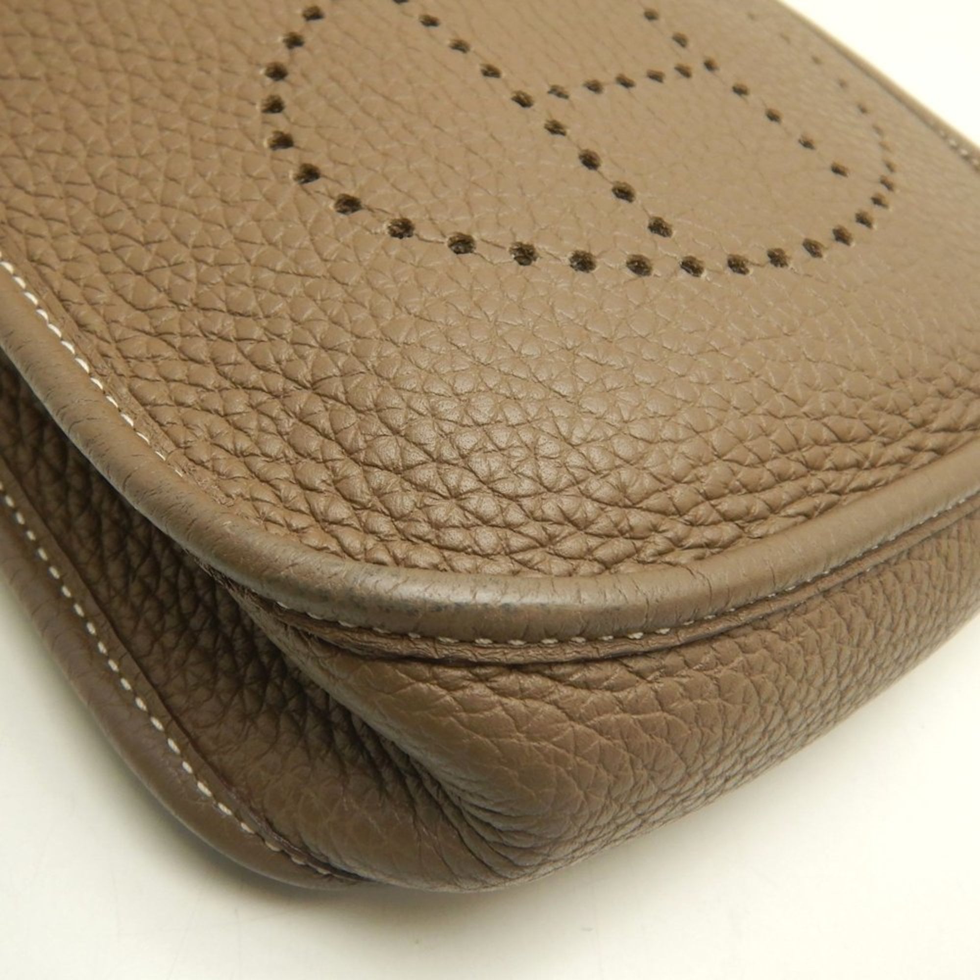 Hermes Etoupe Gray Togo Leather Shoulder Bag (Pre-Owned)