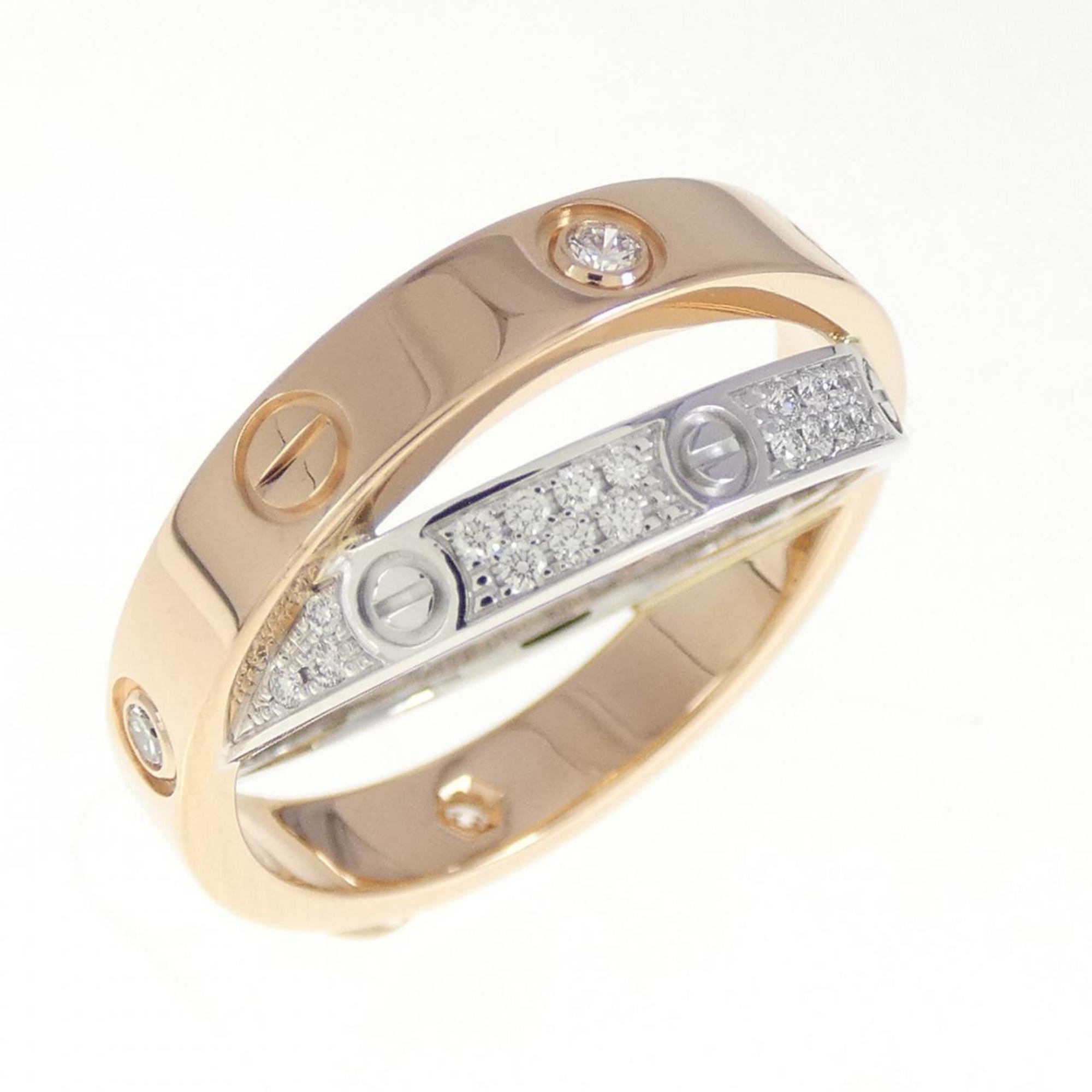 Cartier Pink Gold White Gold Pink Gold (18K) White Gold (18K) Band Ring (Pre-Owned)