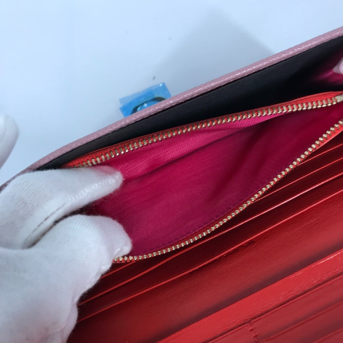 Bvlgari Pink Leather Long Wallet (Bi-Fold) (Pre-Owned)