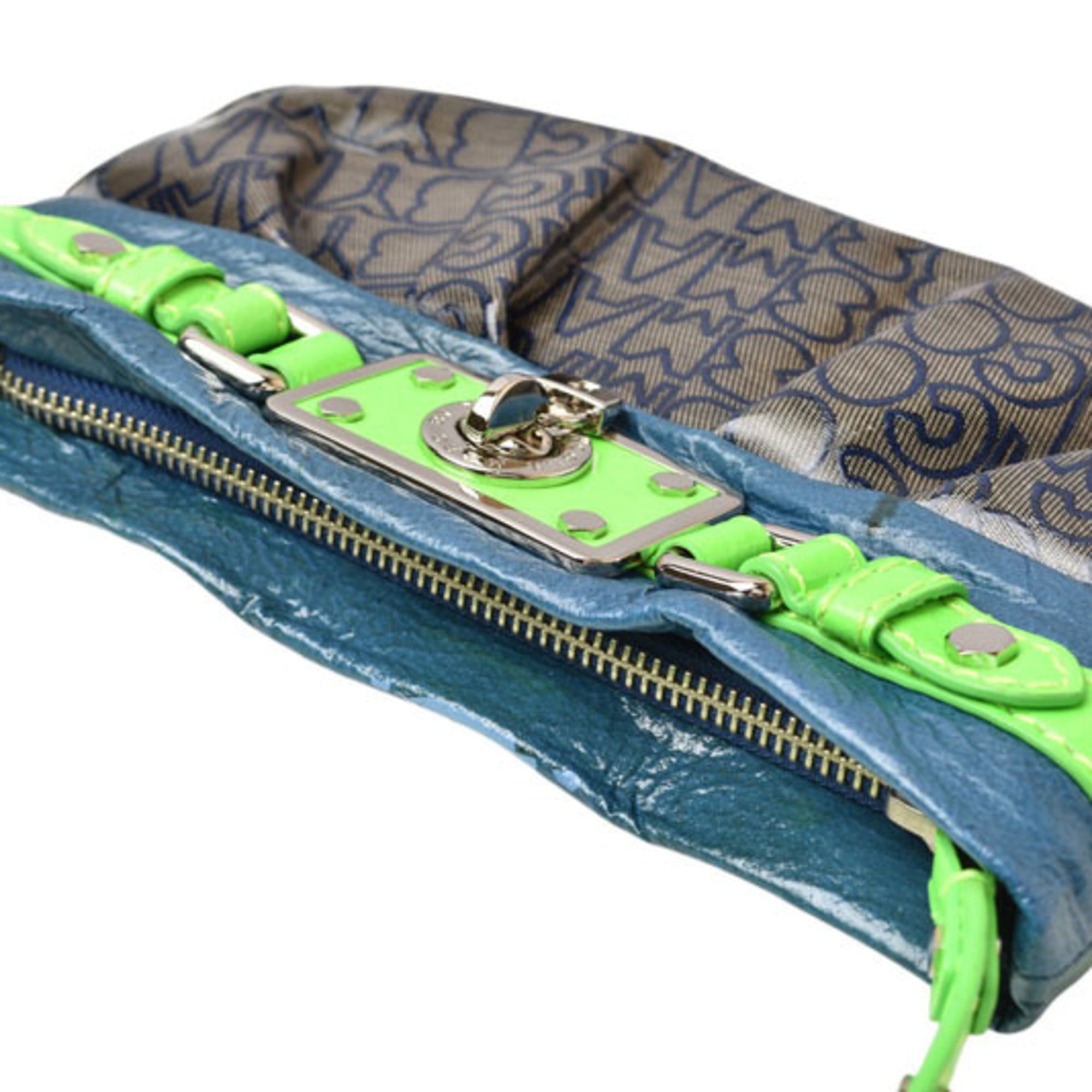 Marc By Marc Jacobs Dark Blue Green Pvc Handbag Pouch (Pre-Owned)
