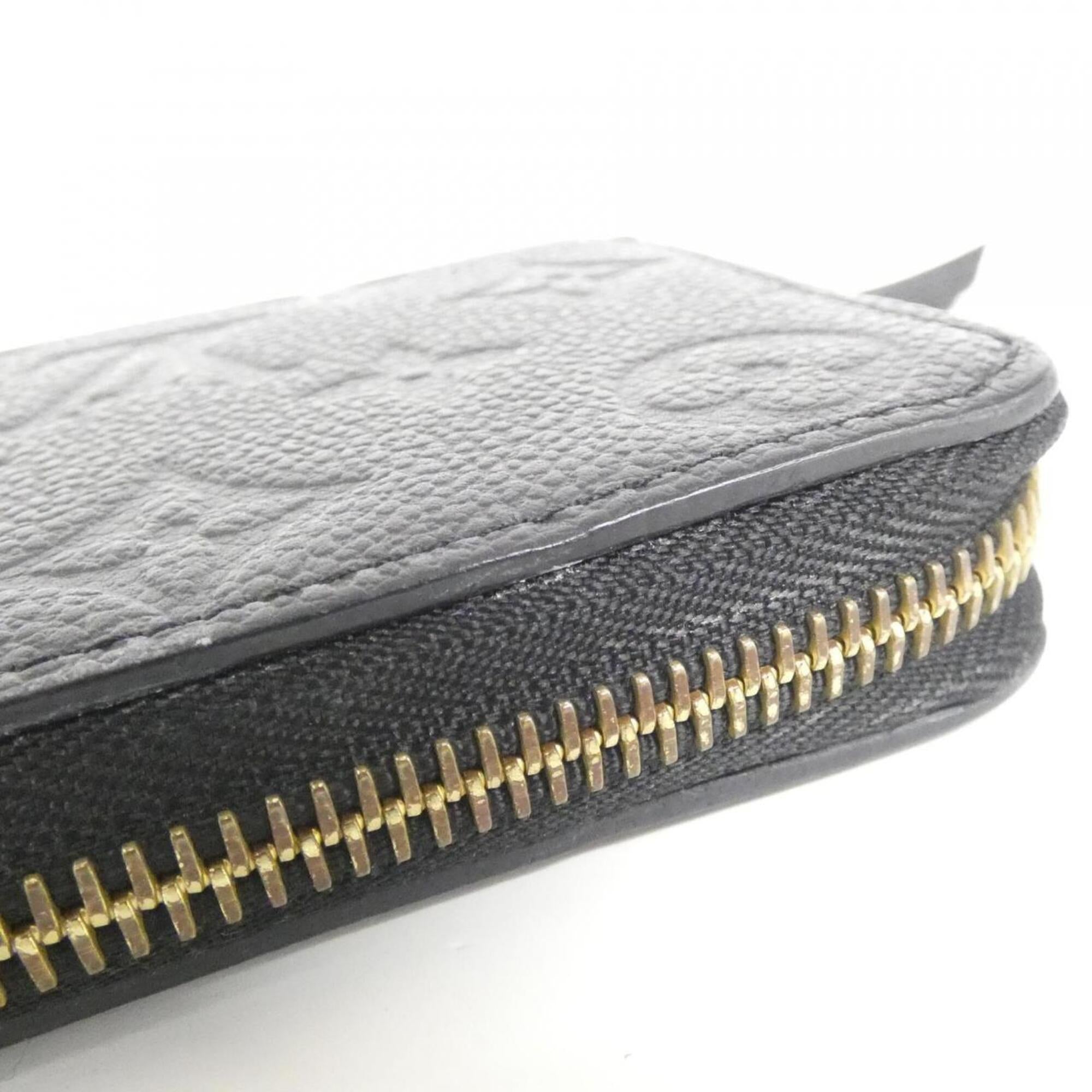 Louis Vuitton Black Leather Long Wallet (Bi-Fold) (Pre-Owned)