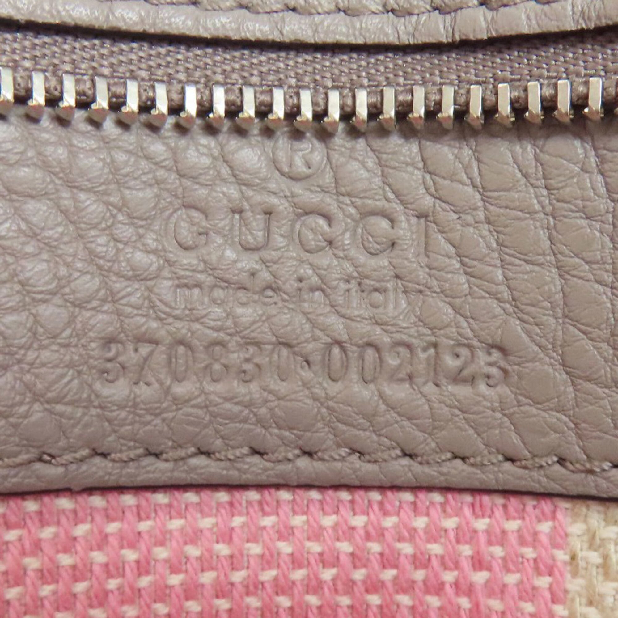 Gucci Gray Leather Handbag (Pre-Owned)