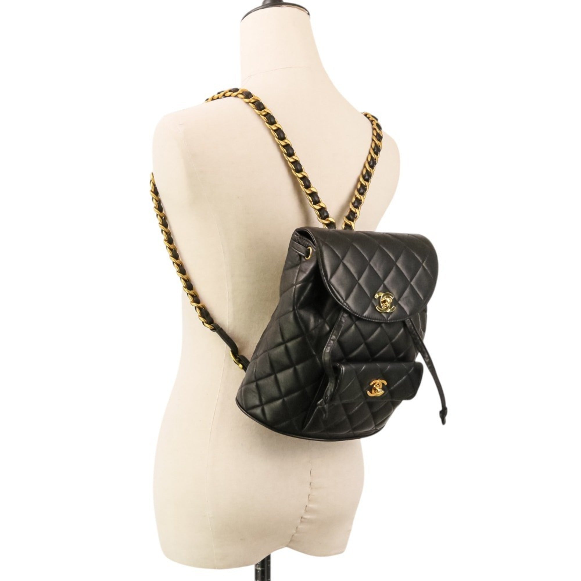 Chanel Black Leather Backpack (Pre-Owned)
