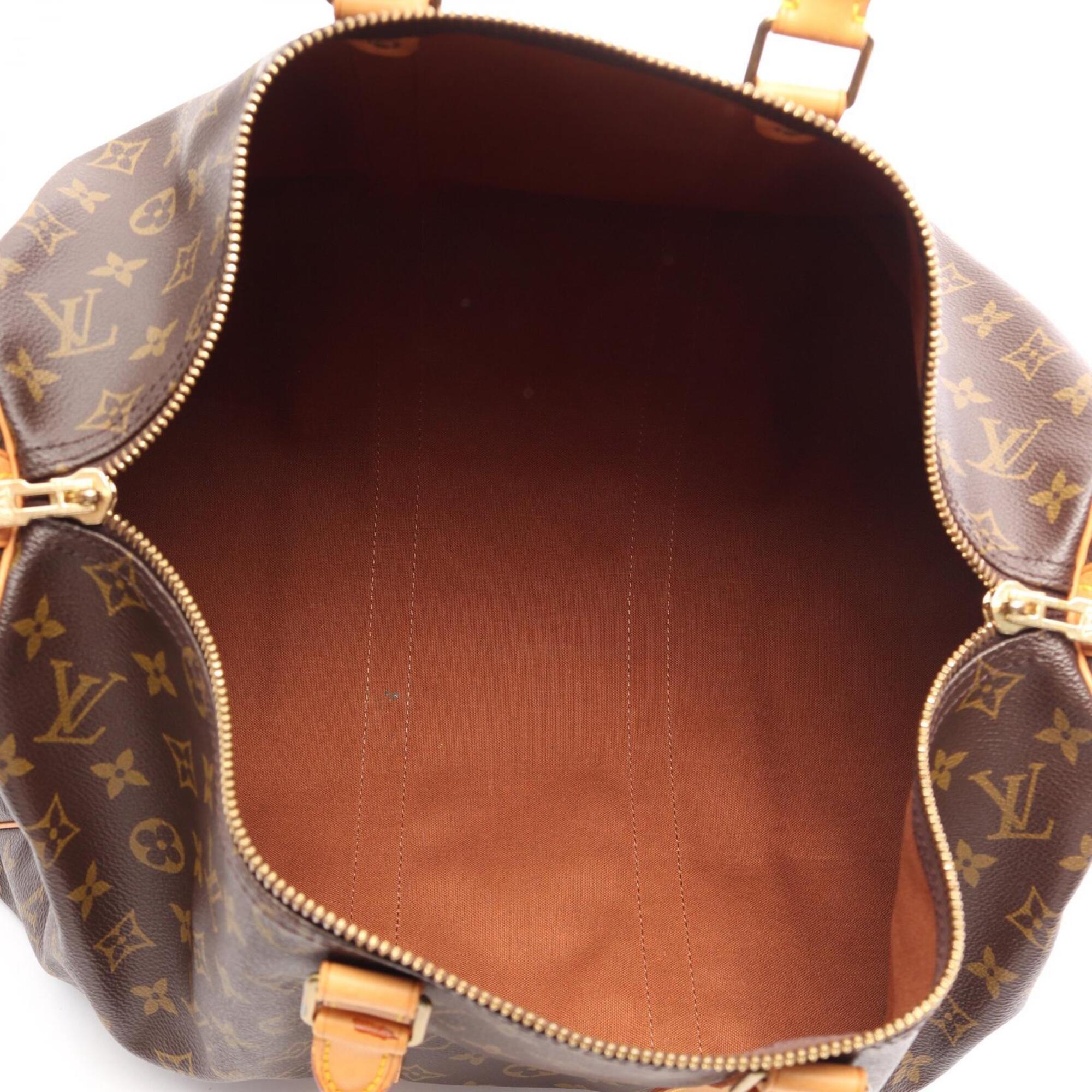 Louis Vuitton Brown Coated Canvas Pvc Leather Boston Bag Handbag (Pre-Owned)