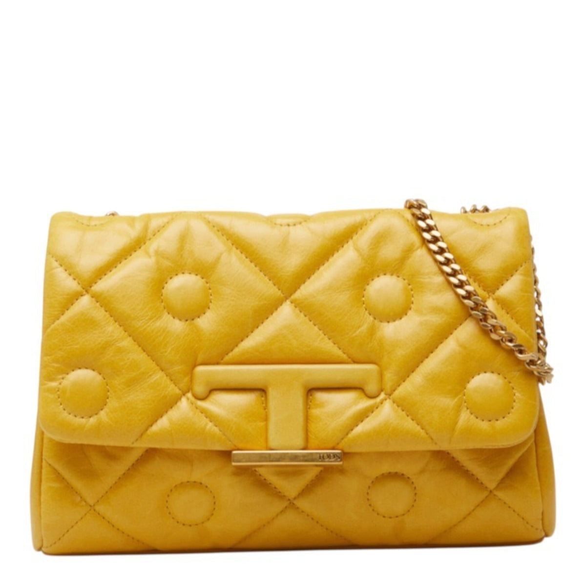Tod's Yellow Leather Shoulder Bag (Pre-Owned)