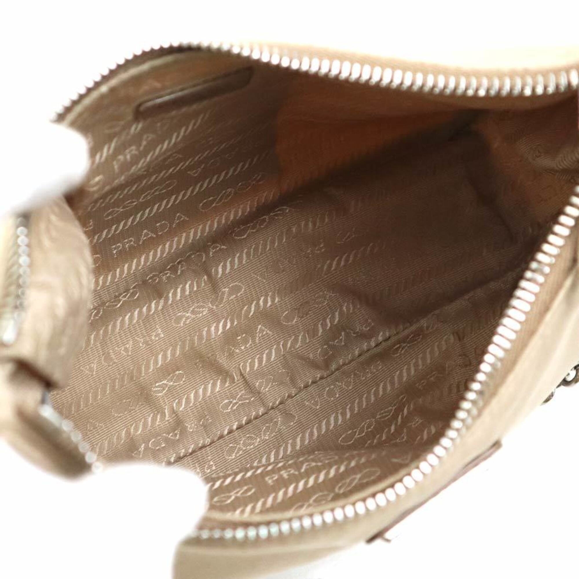 Prada Beige Nylon Shoulder Bag (Pre-Owned)