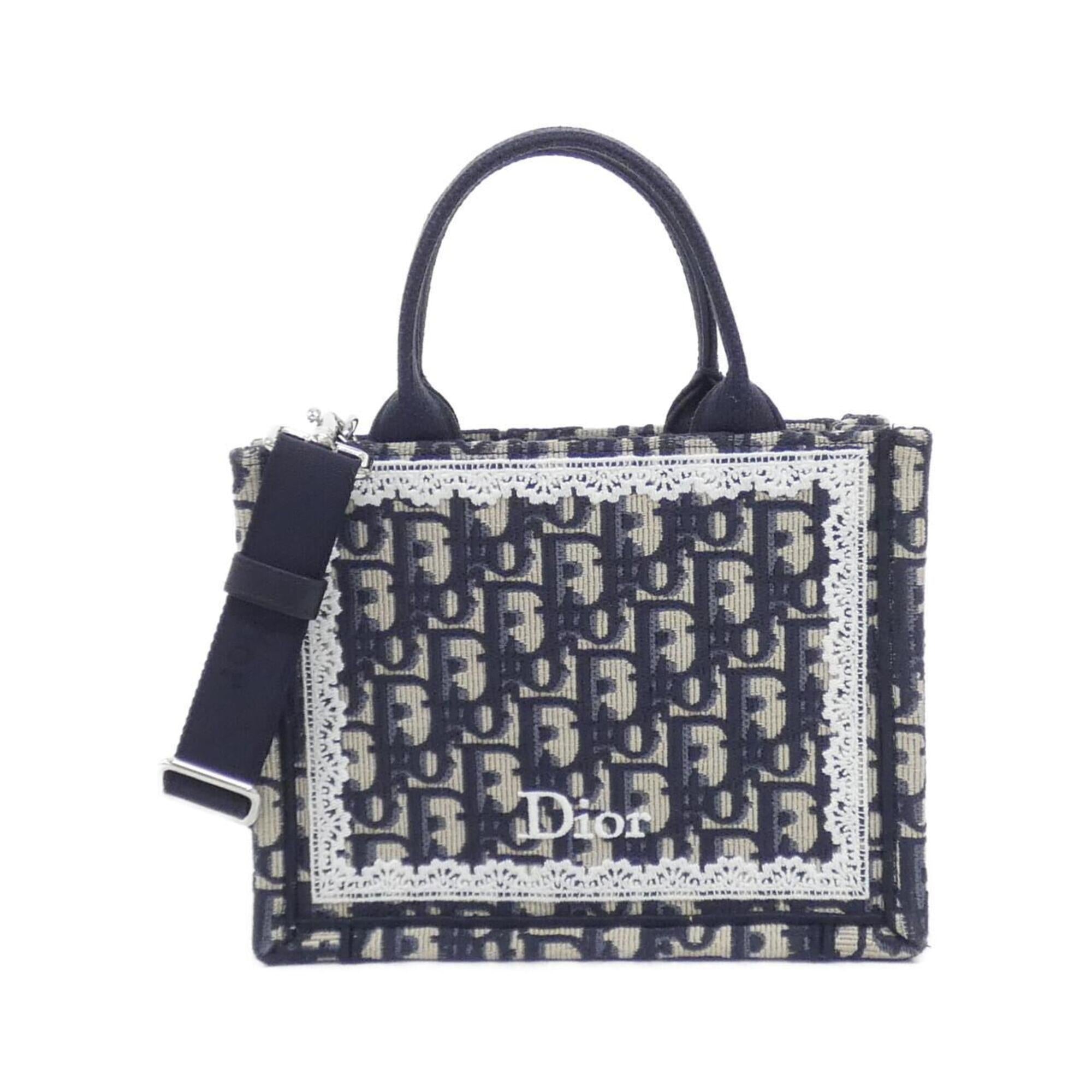 Christian Dior Blue Canvas Handbag (Pre-Owned)