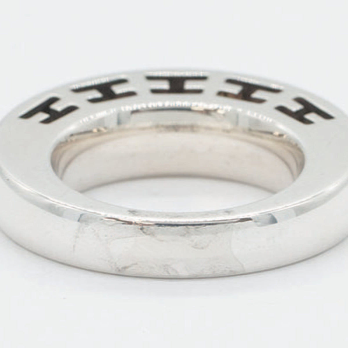 Hermes Sterling Silver 925 Band Ring (Pre-Owned)