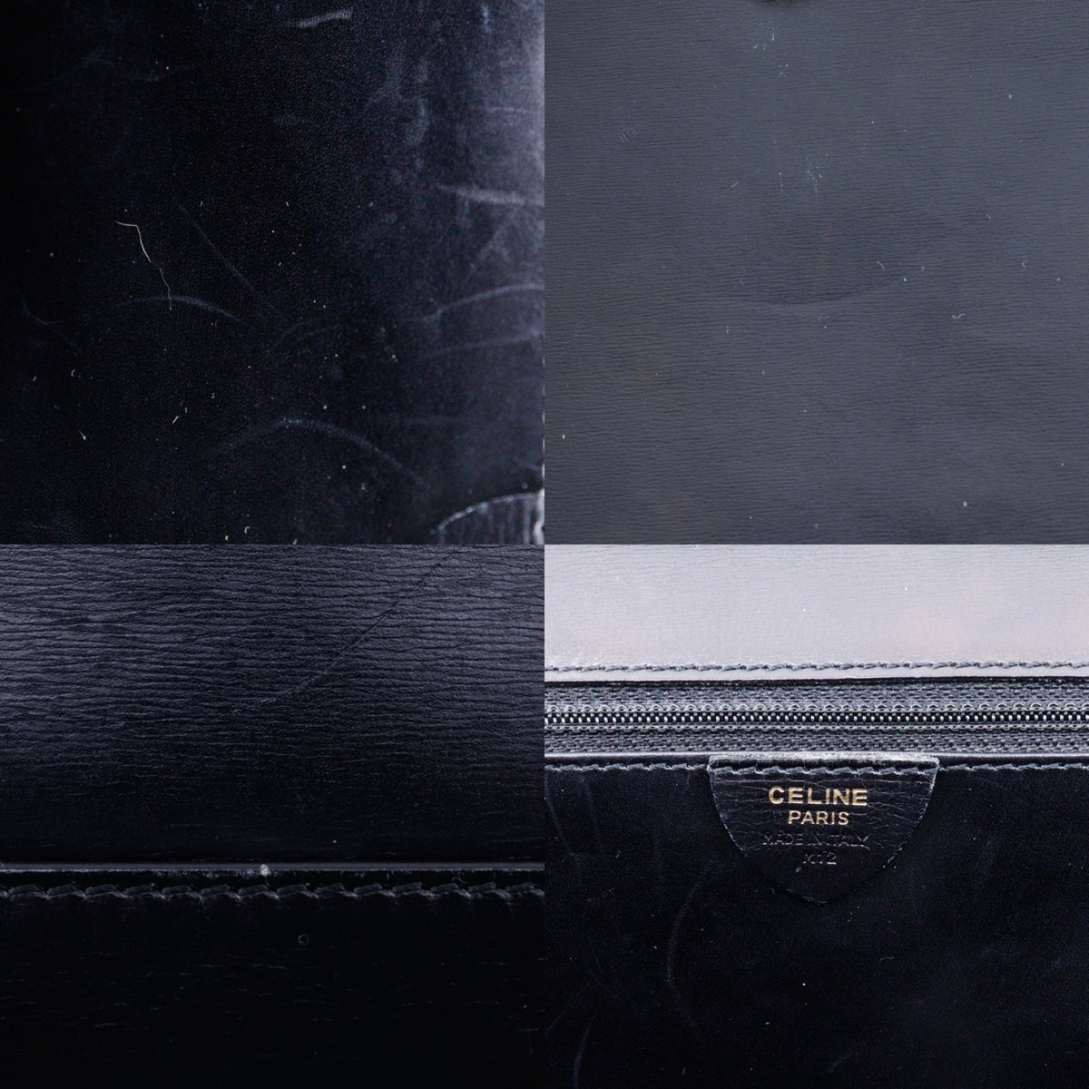 Celine Black Leather Clutch Bag Shoulder Bag (Pre-Owned)