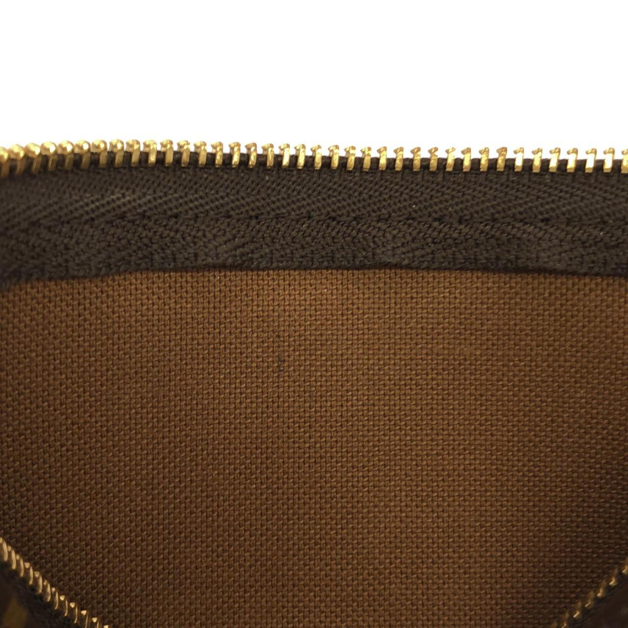 Louis Vuitton Marron Coated Canvas Pochette Pouch (Pre-Owned)