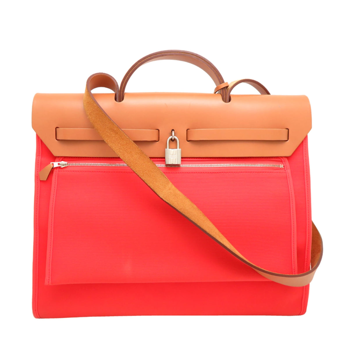 Hermes Orange Leather Handbag (Pre-Owned)