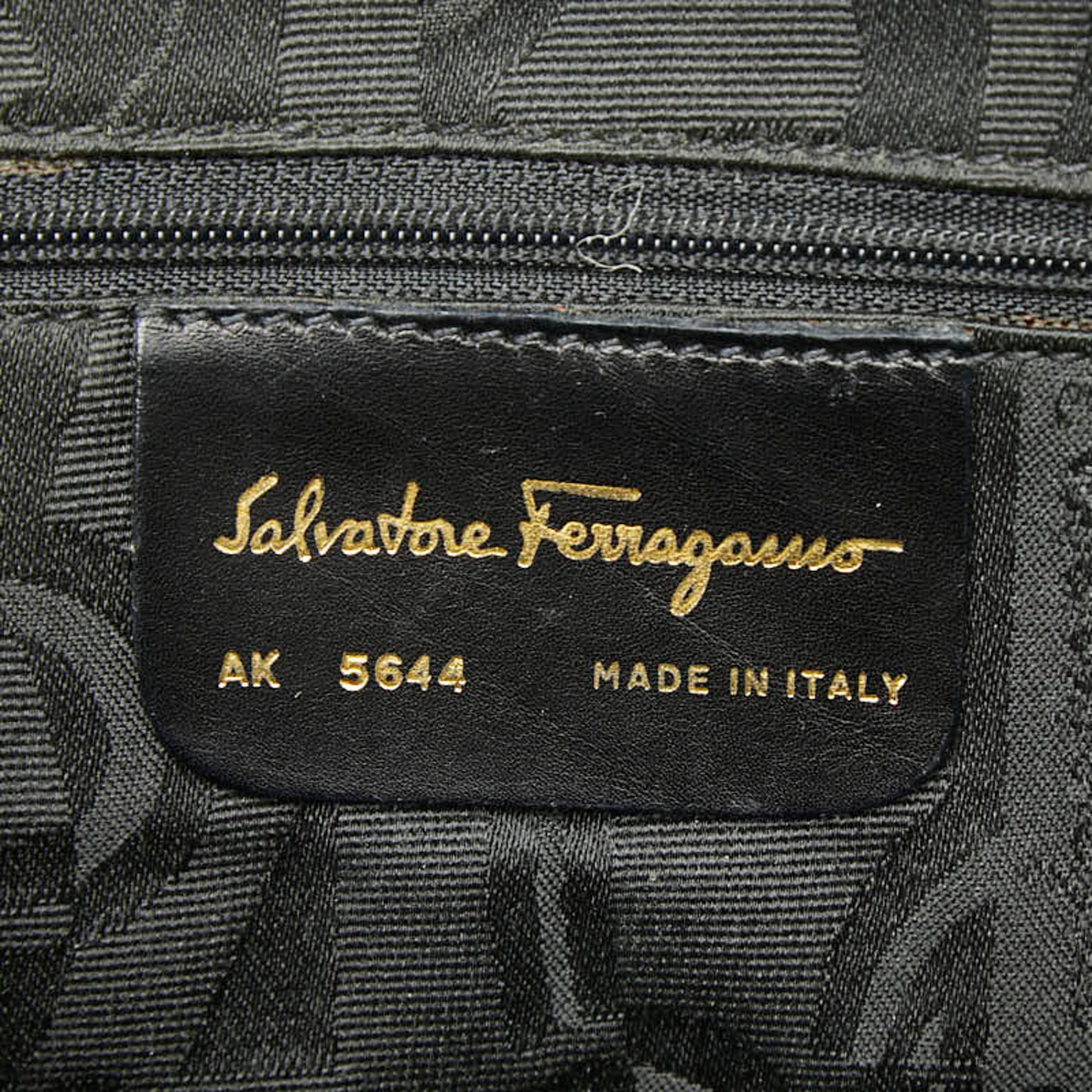 Salvatore Ferragamo Brown Leather Handbag (Pre-Owned)