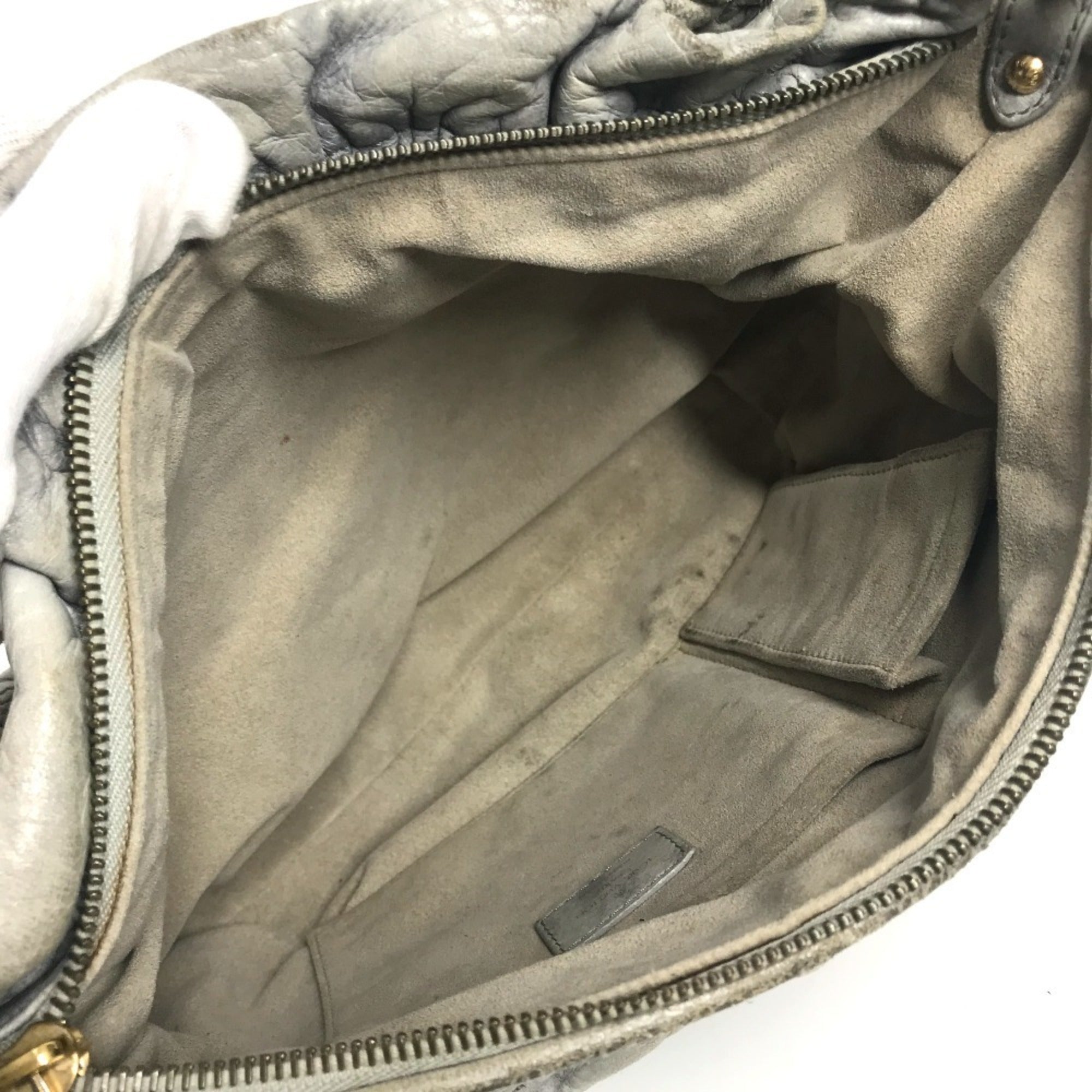 Louis Vuitton Monogram Olympe Ecru Galle Gray Leather Handbag Shoulder Bag (Pre-Owned)