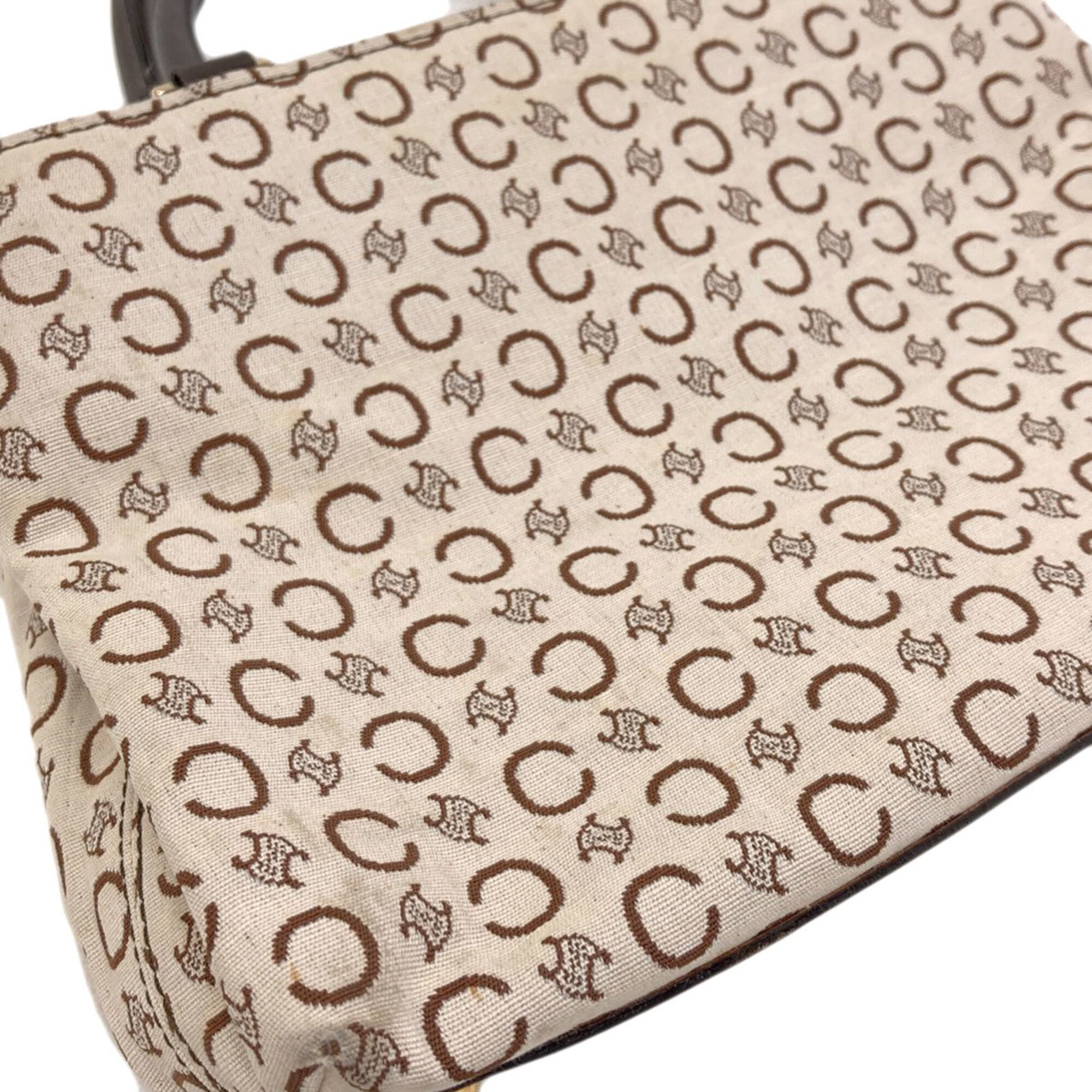Celine Beige Canvas Leather Handbag (Pre-Owned)