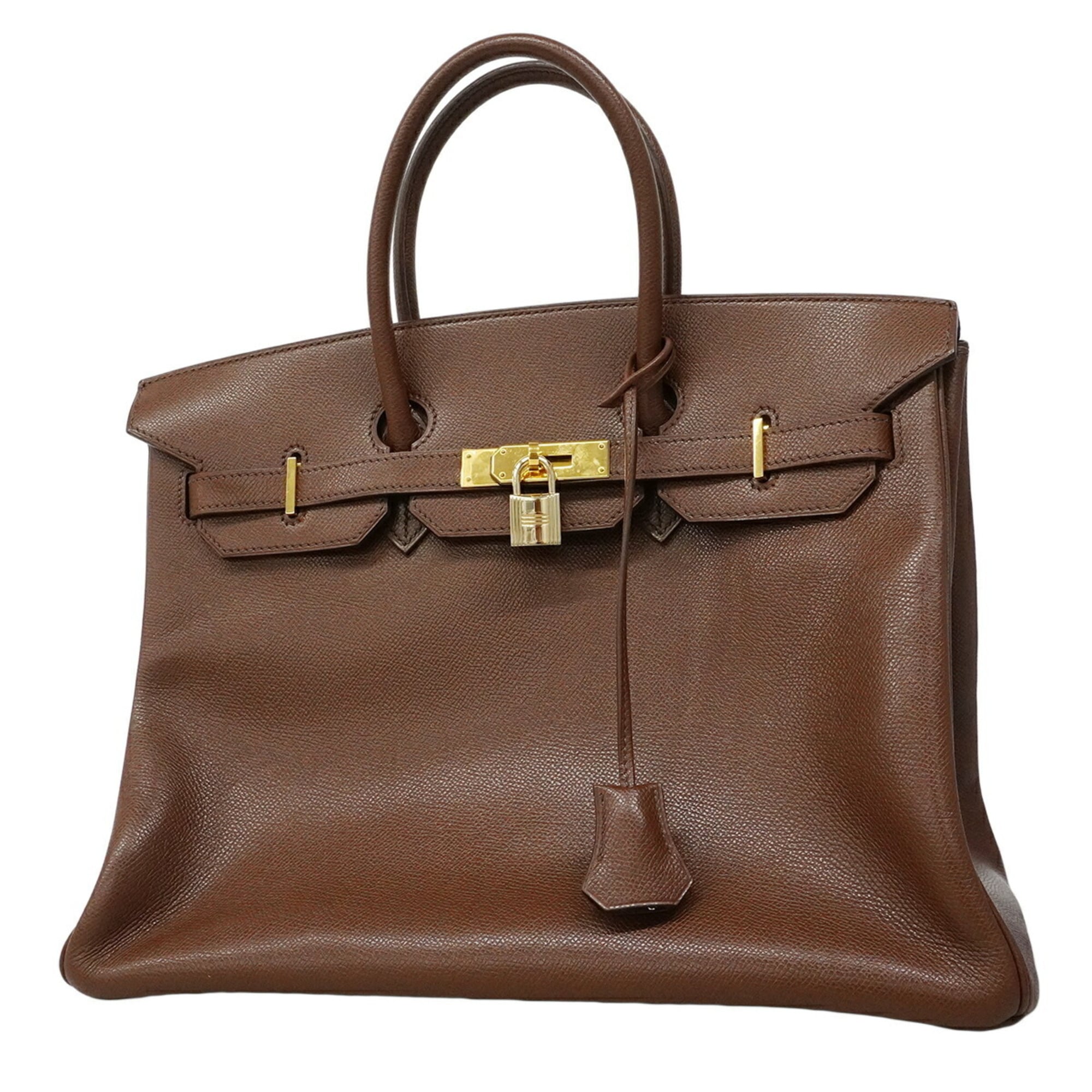 Hermes Havane Courchevel Leather Handbag (Pre-Owned)