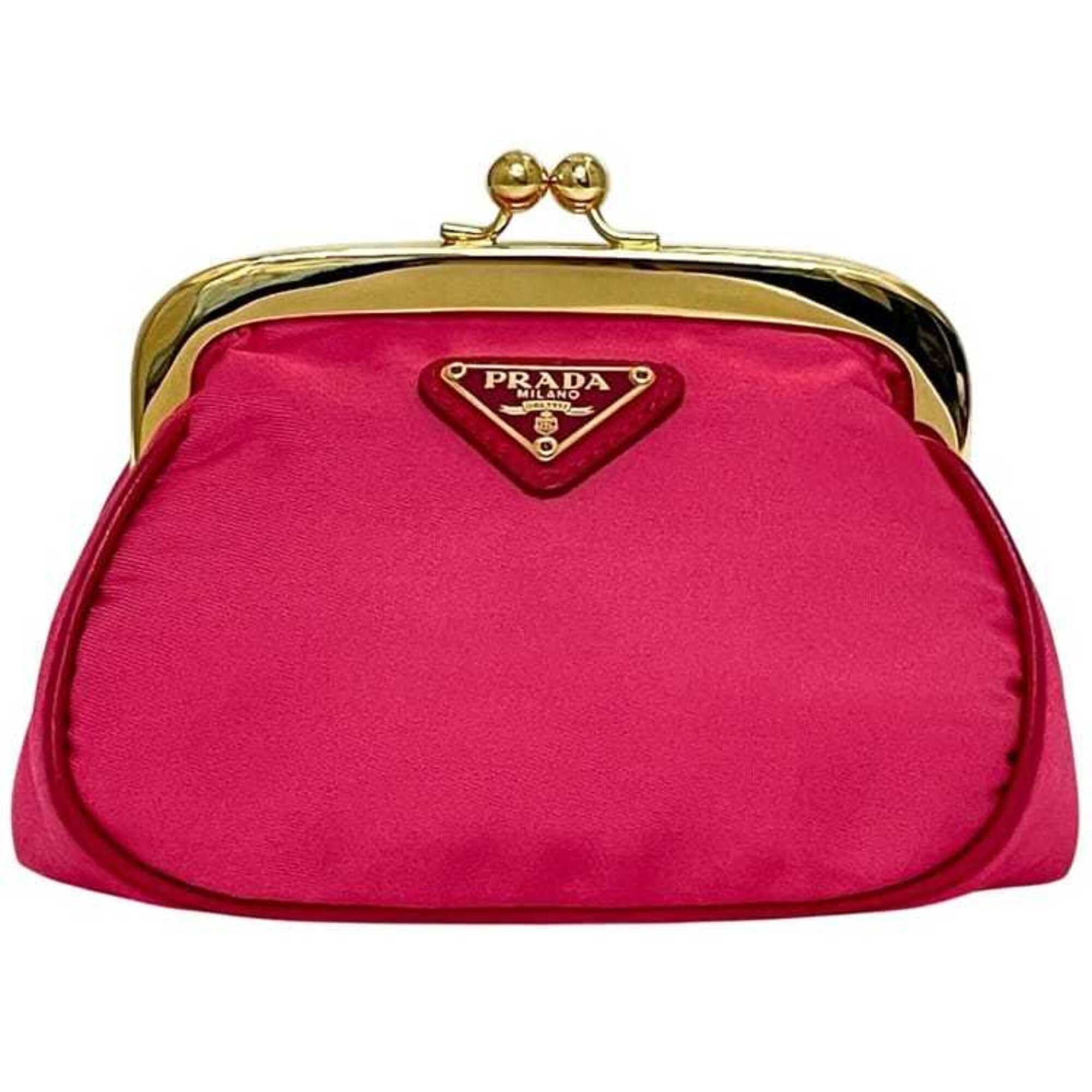 Prada Pink Nylon Coin Purse/Coin Case (Pre-Owned)