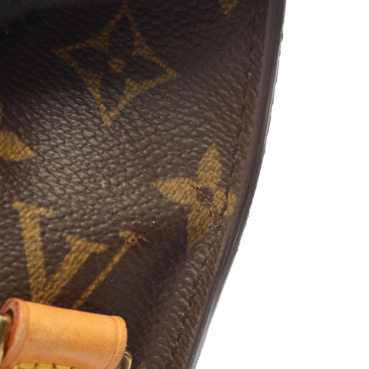 Louis Vuitton Brown Monogram Coated Canvas Leather Handbag Shoulder Bag (Pre-Owned)