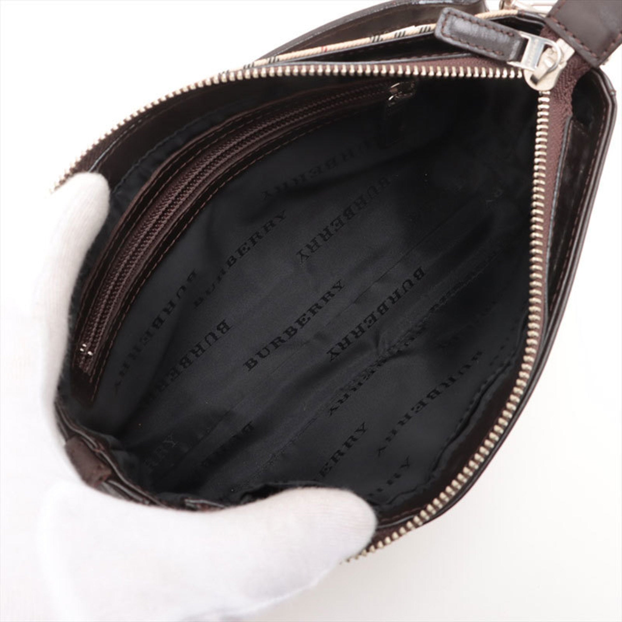 Burberry Brown Canvas Shoulder Bag (Pre-Owned)
