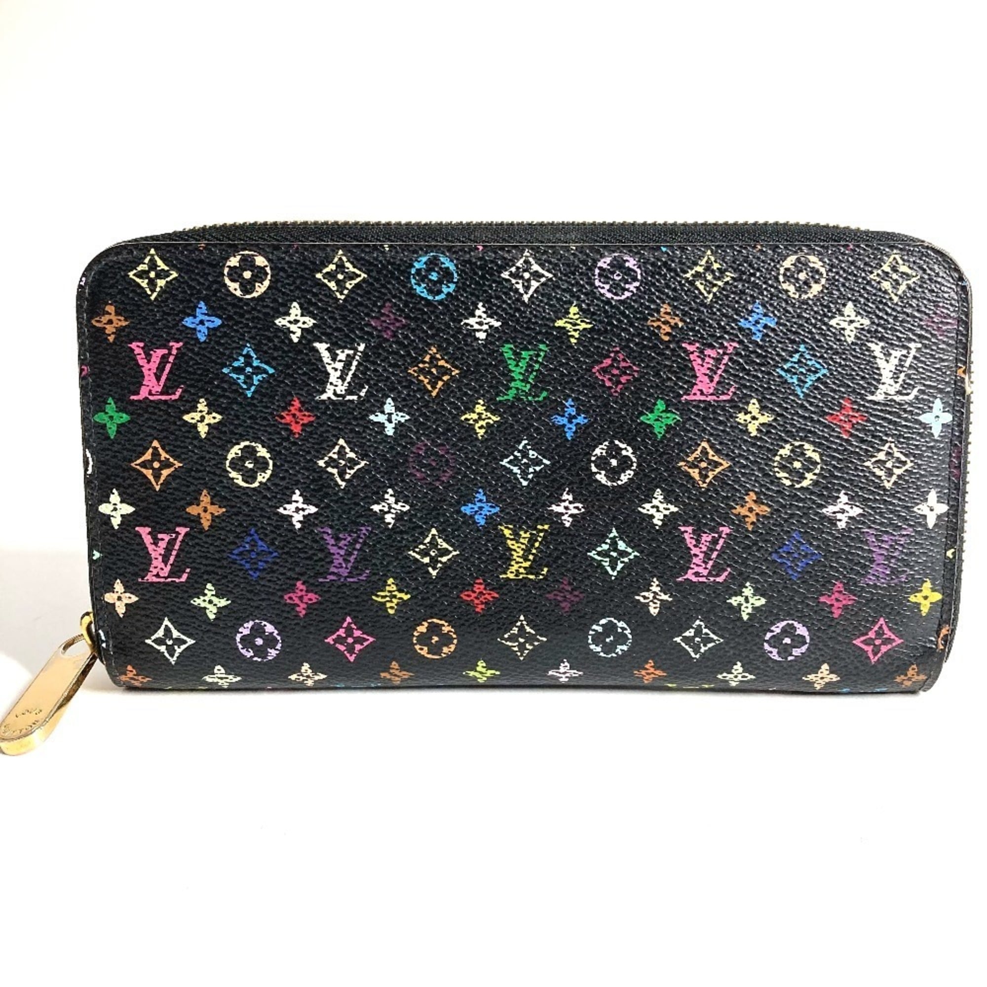 Louis Vuitton Monogram Multicolore Black Noir Monogram Multicolore Long Wallet (Bi-Fold) (Pre-Owned)