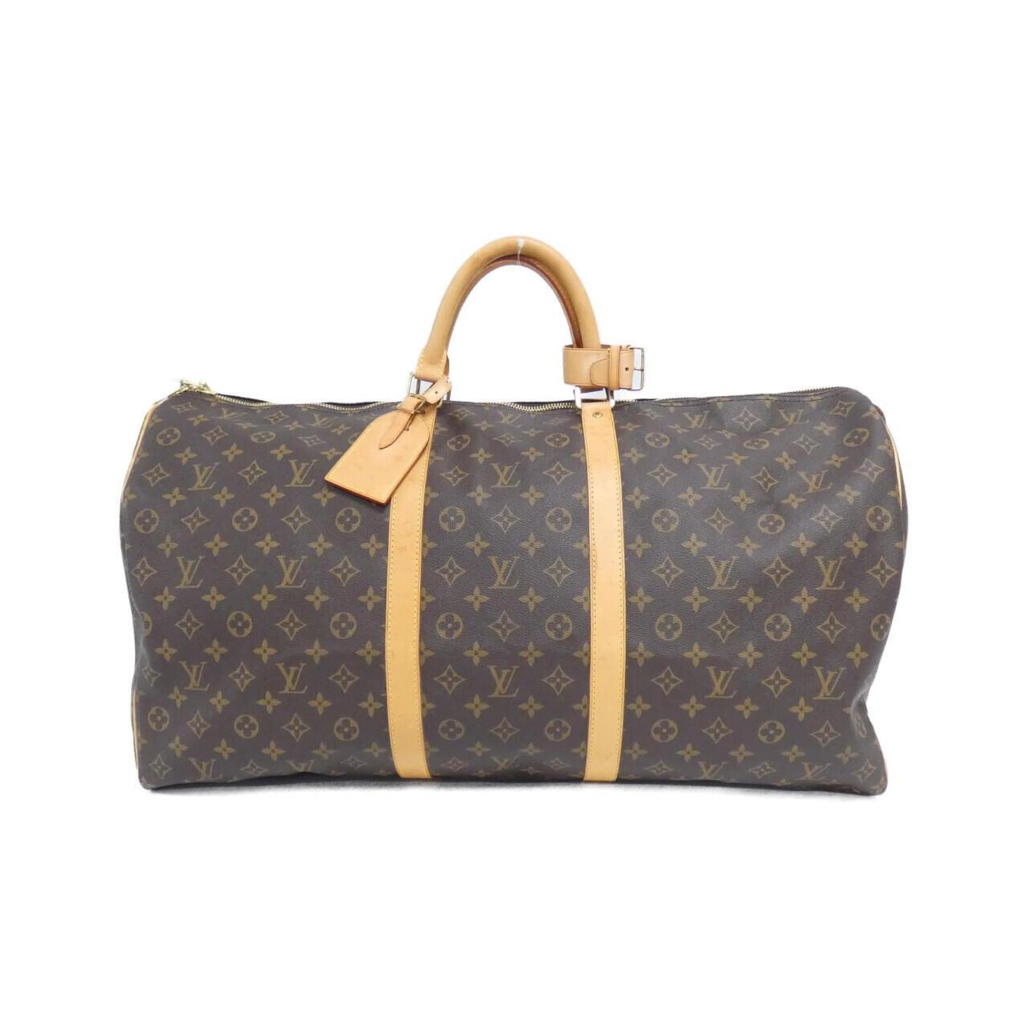Louis Vuitton Marron Coated Canvas Boston Bag (Pre-Owned)