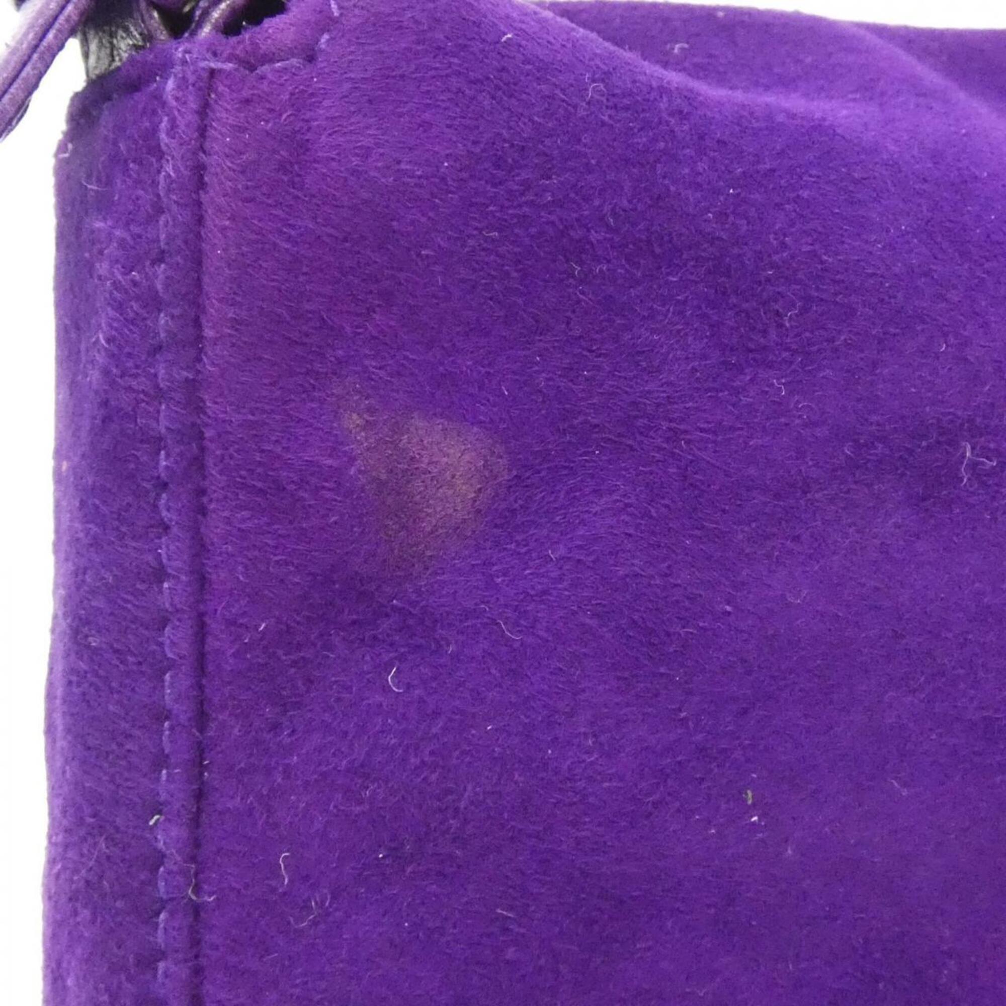 Fendi Purple Suede Handbag (Pre-Owned)
