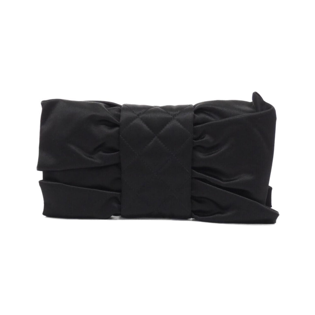 Chanel Black Satin Shoulder Bag (Pre-Owned)