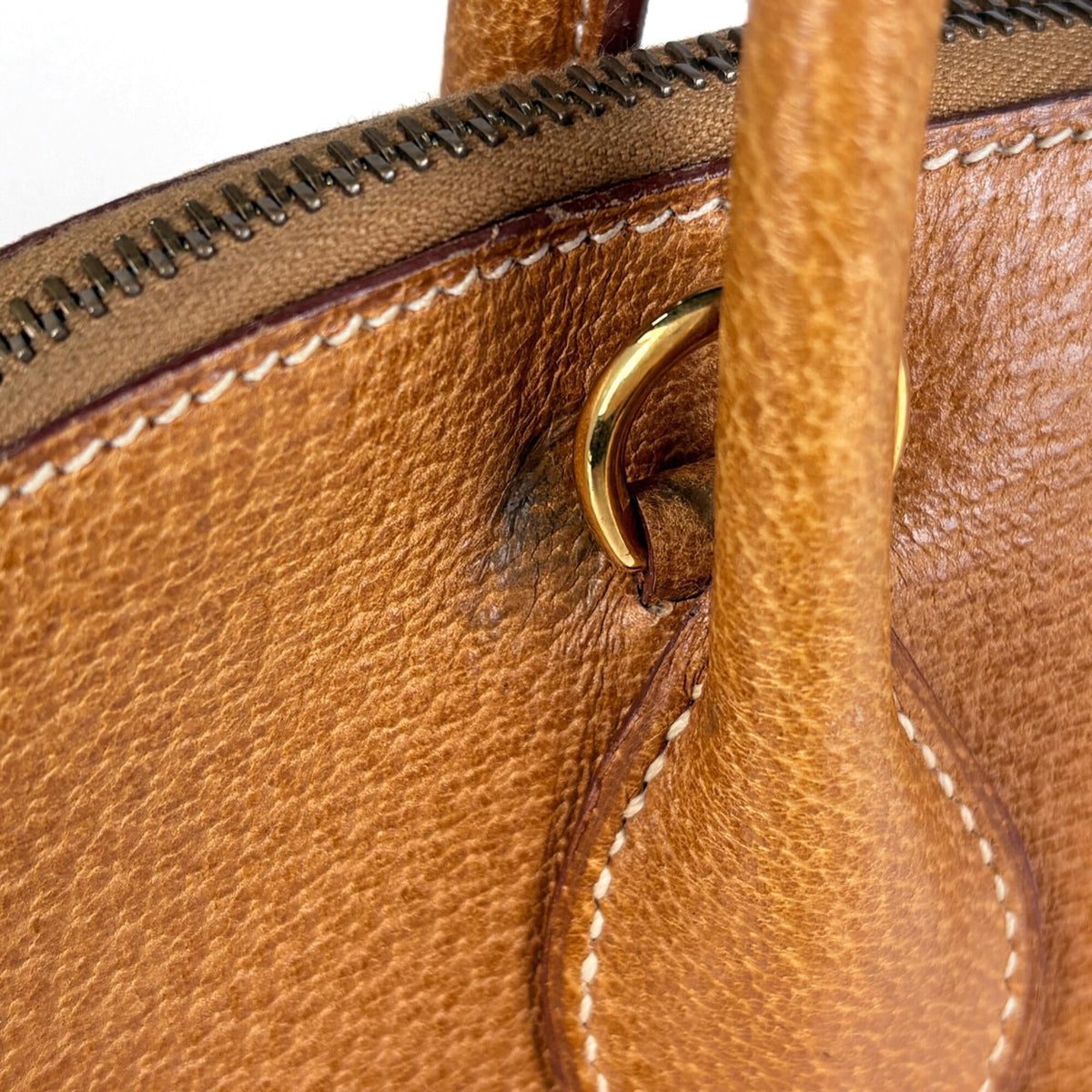 Hermes Bolide Natural Leather Handbag (Pre-Owned)