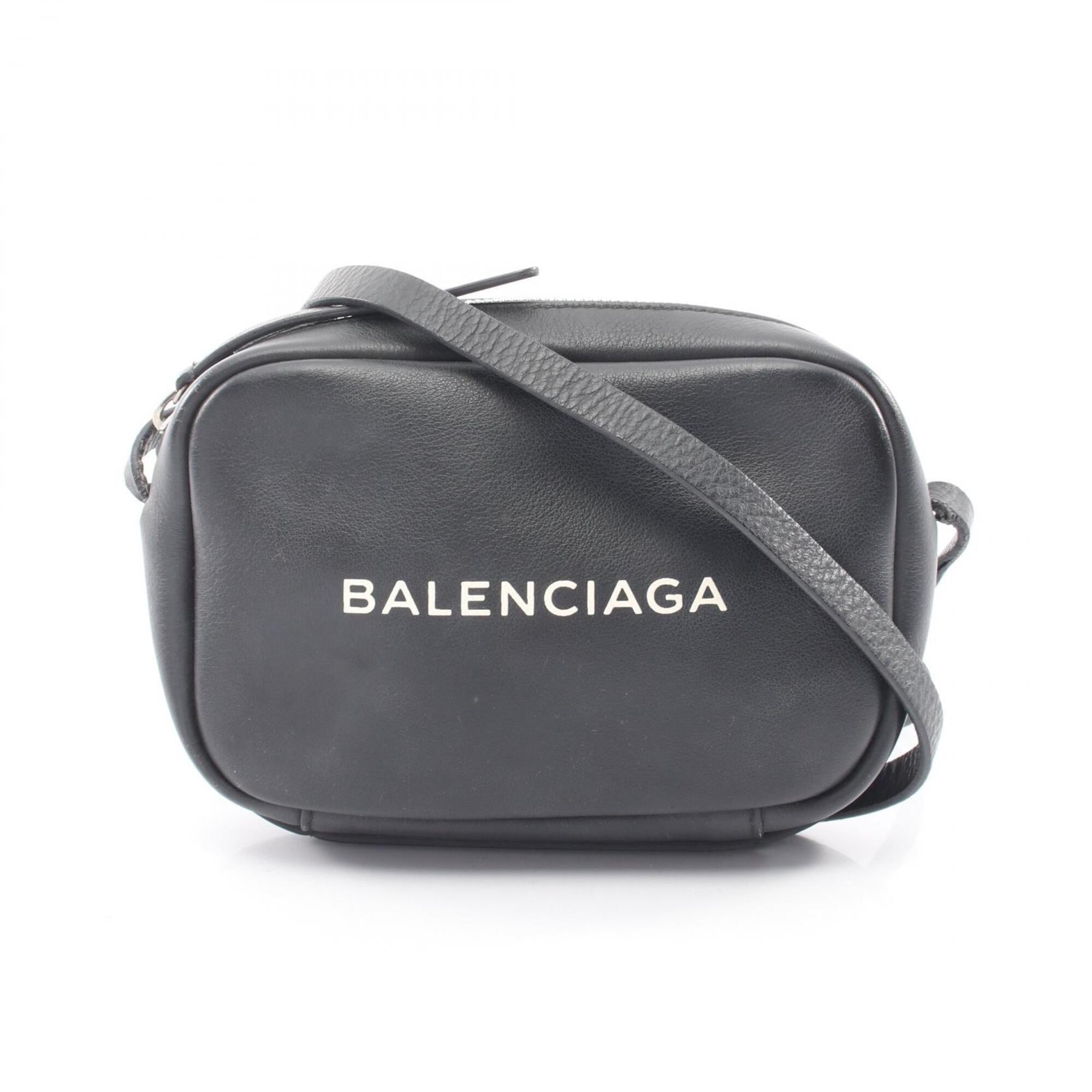 Balenciaga Black Leather Handbag Shoulder Bag (Pre-Owned)