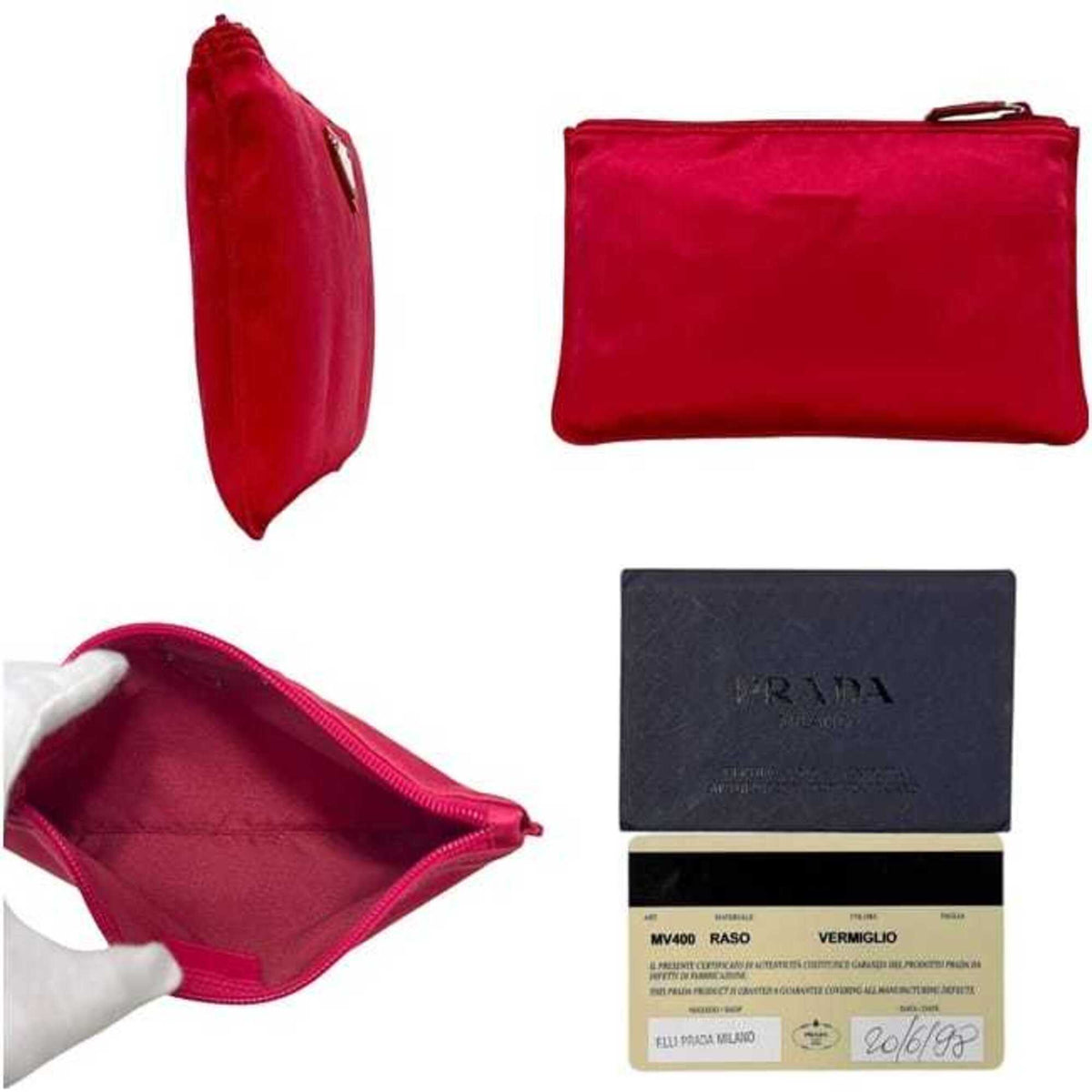 Prada Pink Satin Pouch (Pre-Owned)