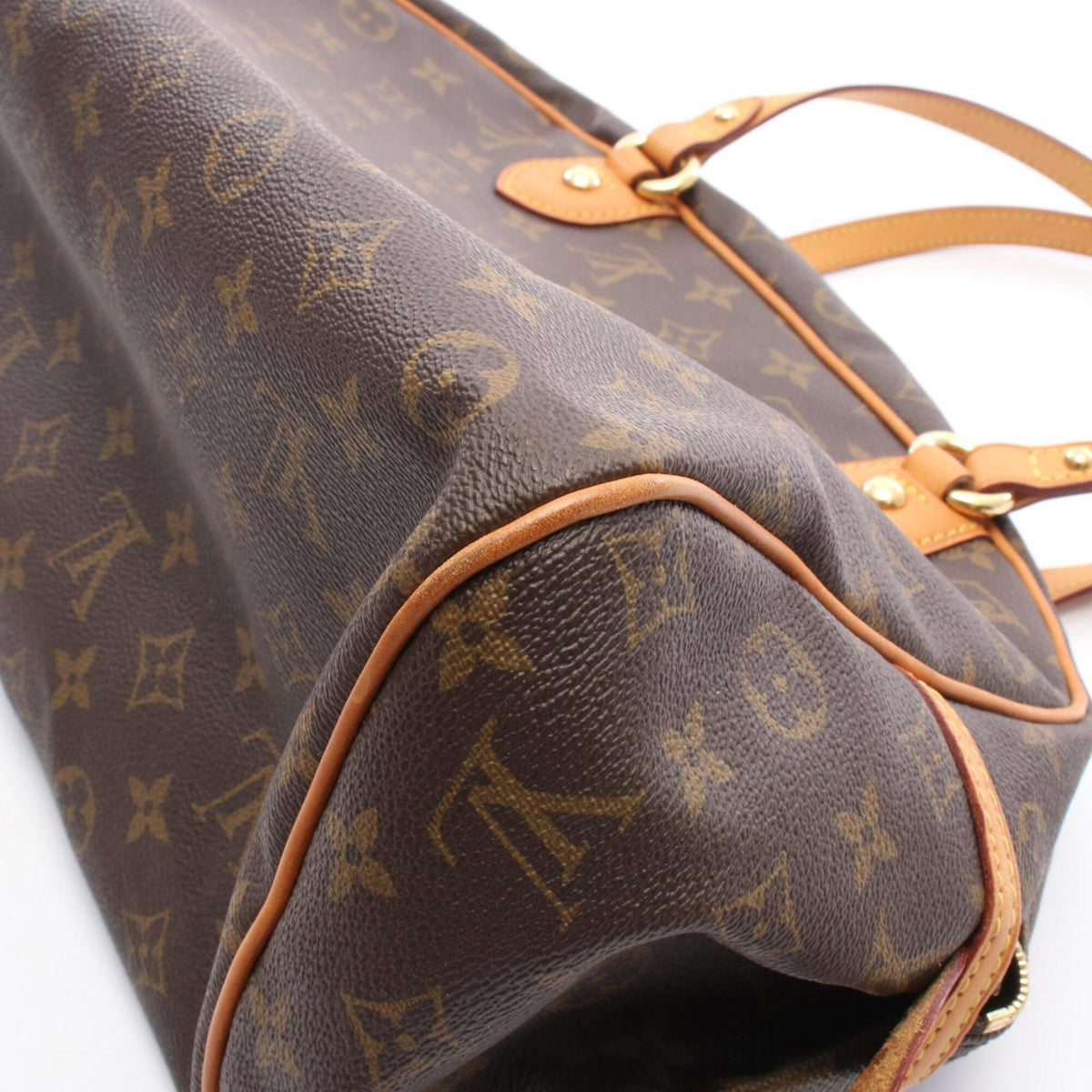 Louis Vuitton Brown Monogram Coated Canvas Leather Handbag Shoulder Bag (Pre-Owned)