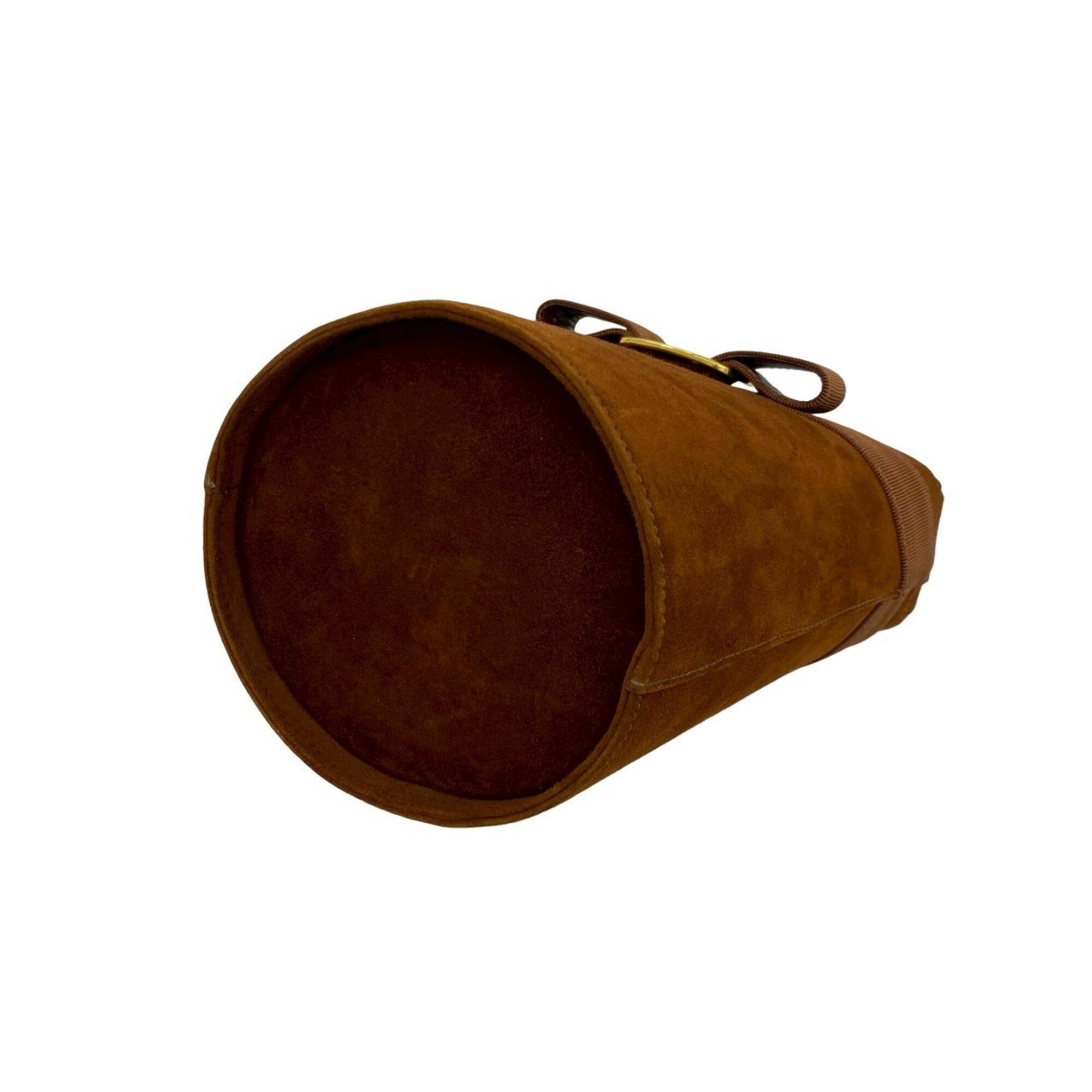 Salvatore Ferragamo Brown Suede Handbag (Pre-Owned)