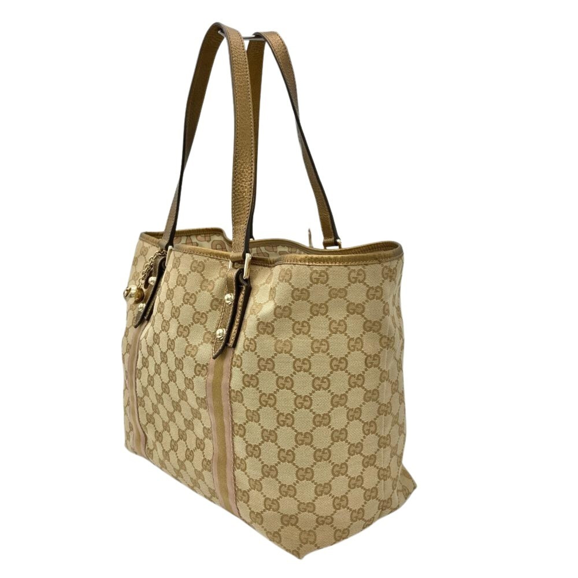 Gucci Beige Gg Canvas Tote Bag (Pre-Owned)