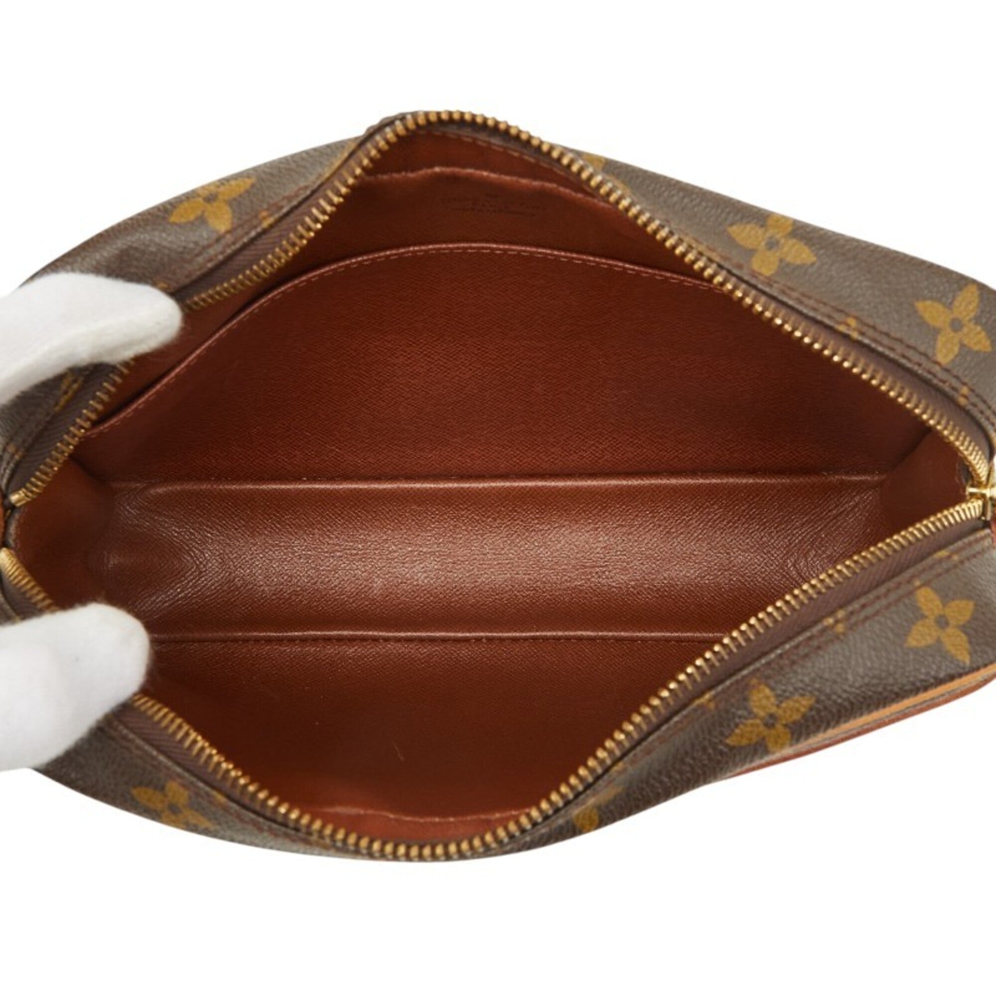 Louis Vuitton Brown Pvc Leather Clutch Bag (Pre-Owned)